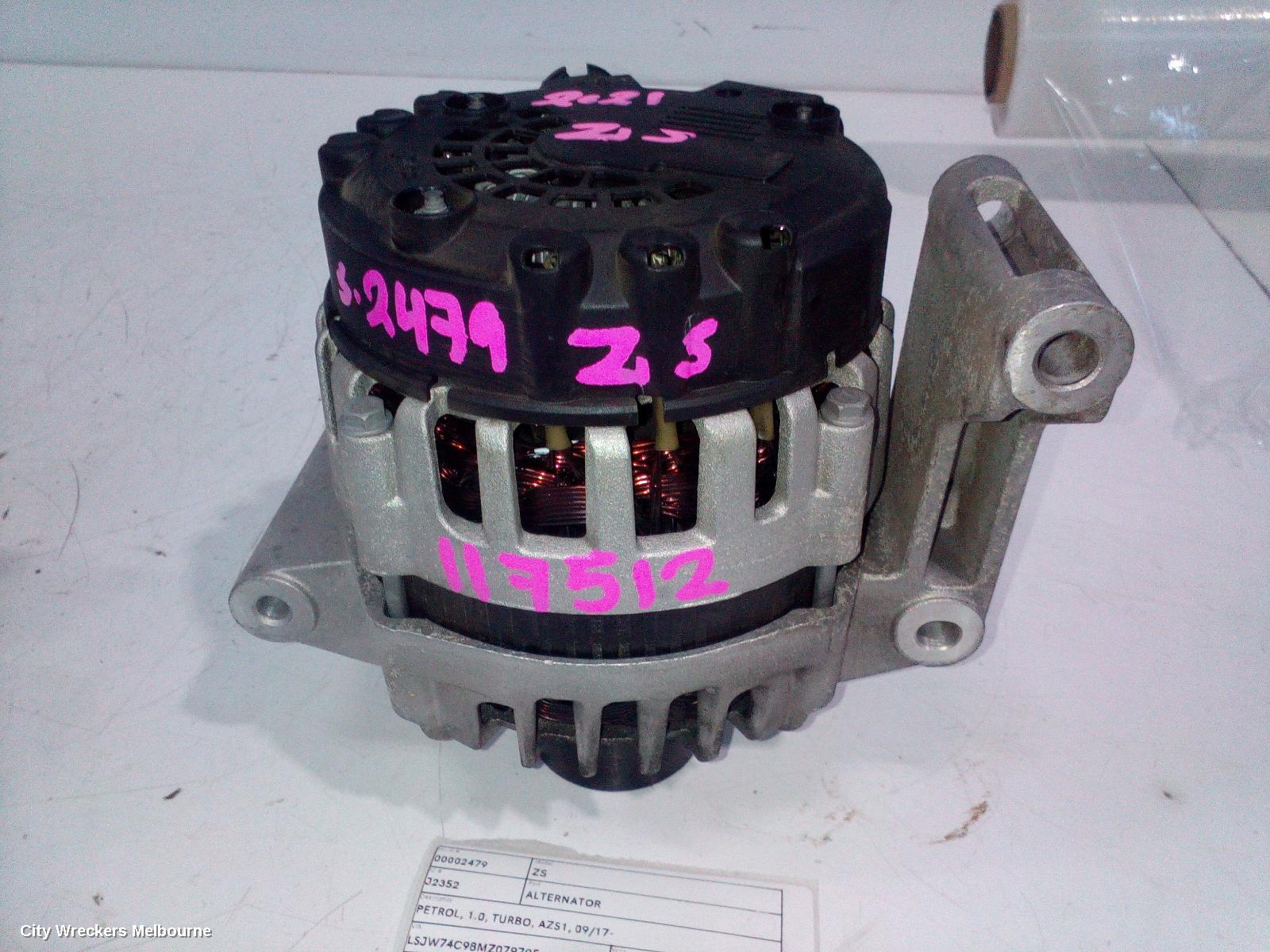 MG ZS ALTERNATOR, PETROL, 1.0, TURBO, AZS1, 09/2017 ONWARDS - Image 1