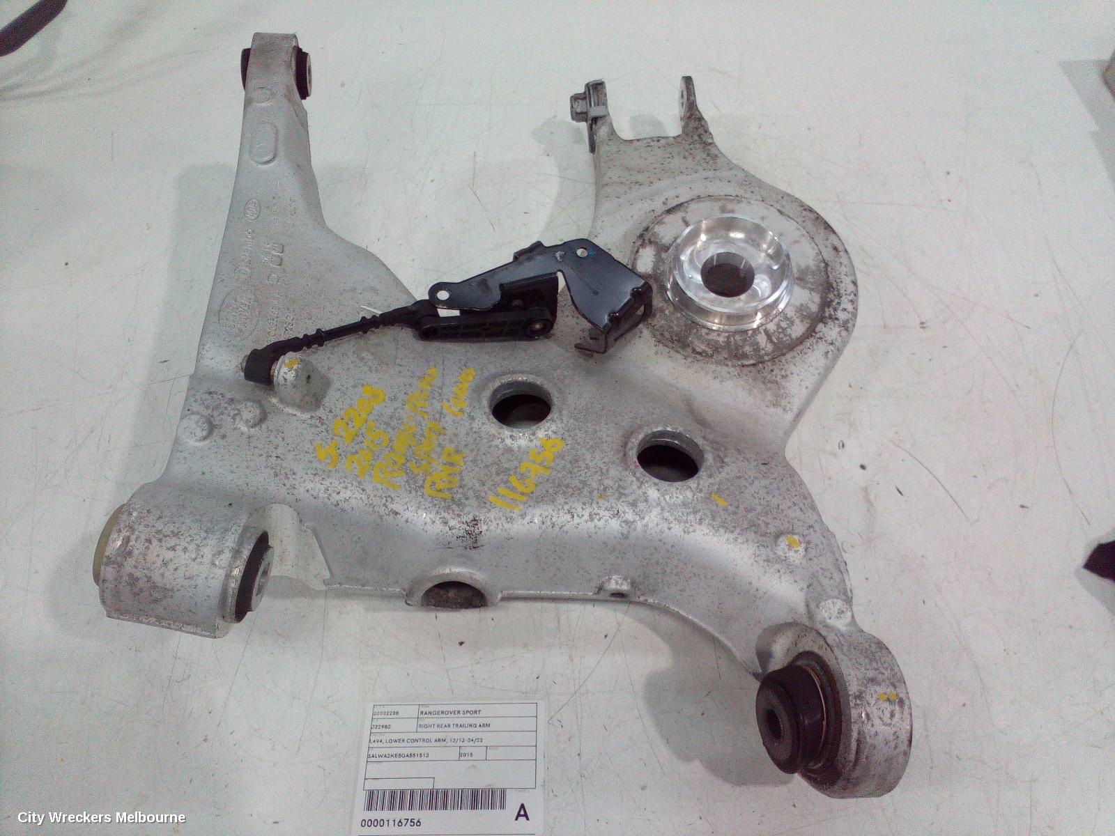 LAND ROVER RANGEROVER SPORT RIGHT REAR TRAILING ARM, L494, LOWER CONTROL ARM, 12/2013 - 04/2022 - Image 2