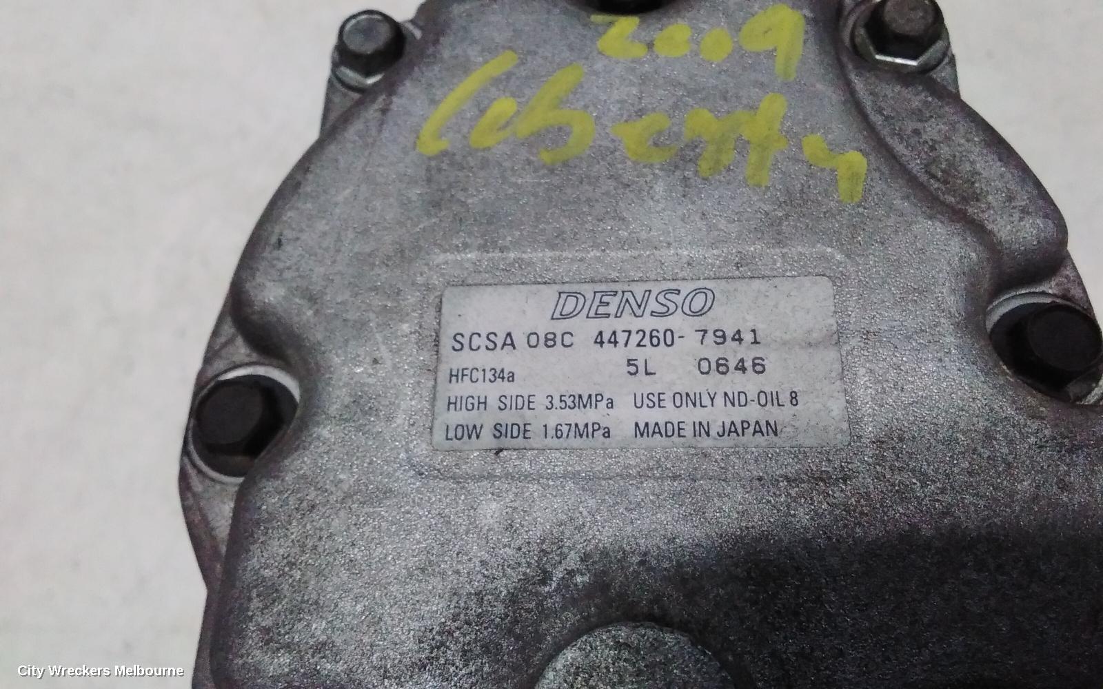 SUBARU LIBERTY A/C COMPRESSOR, 4TH GEN, 2.5, EJ25, DENSO SCSA08C, 09/2003 - 08/2009 - Image 3