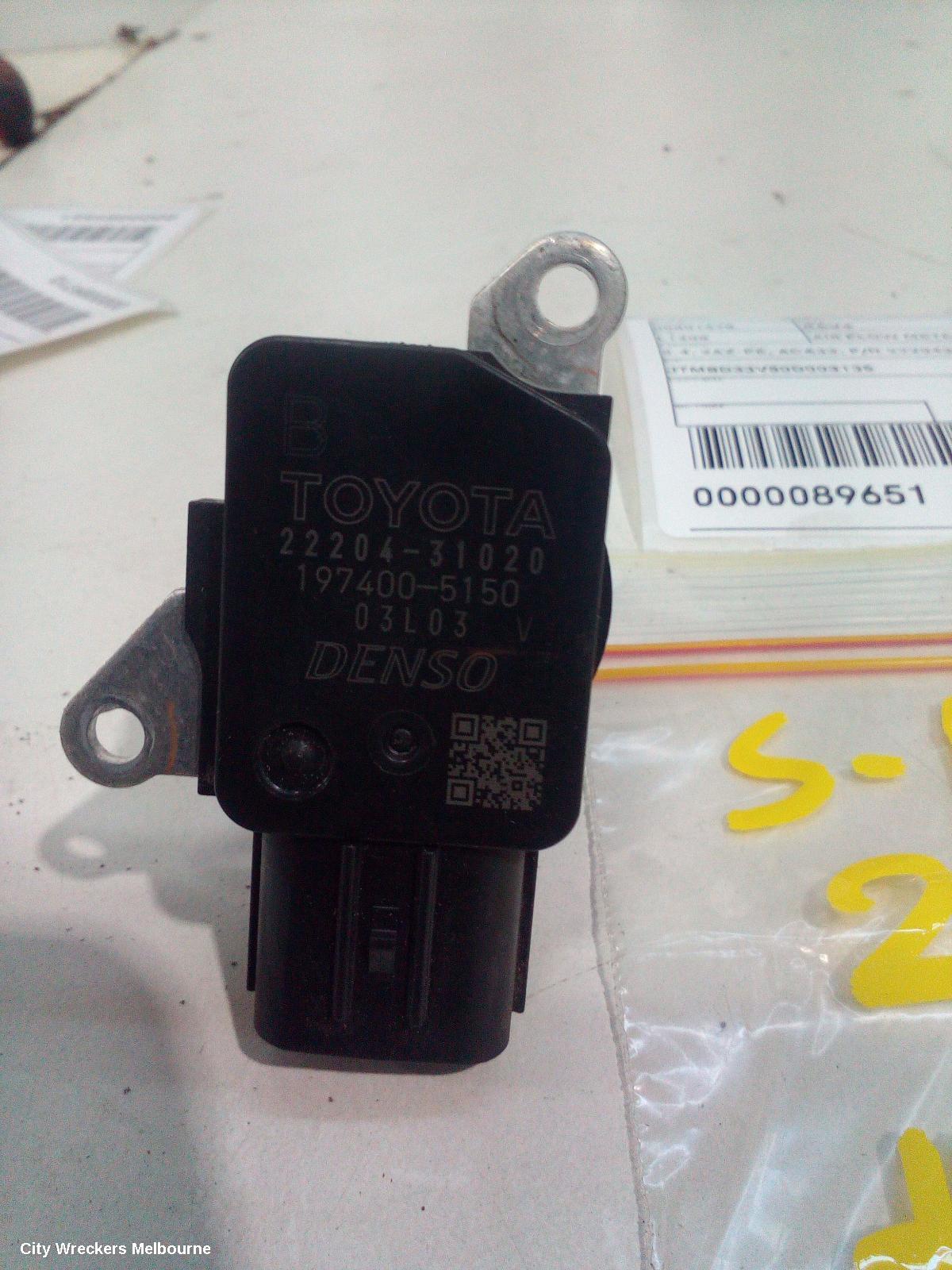 TOYOTA RAV4 AIR FLOW METER, 2.4, 2AZ-FE, ACA33, P/N 2220431020/202220431010, 11/2005 - 11/2012 - Image 1