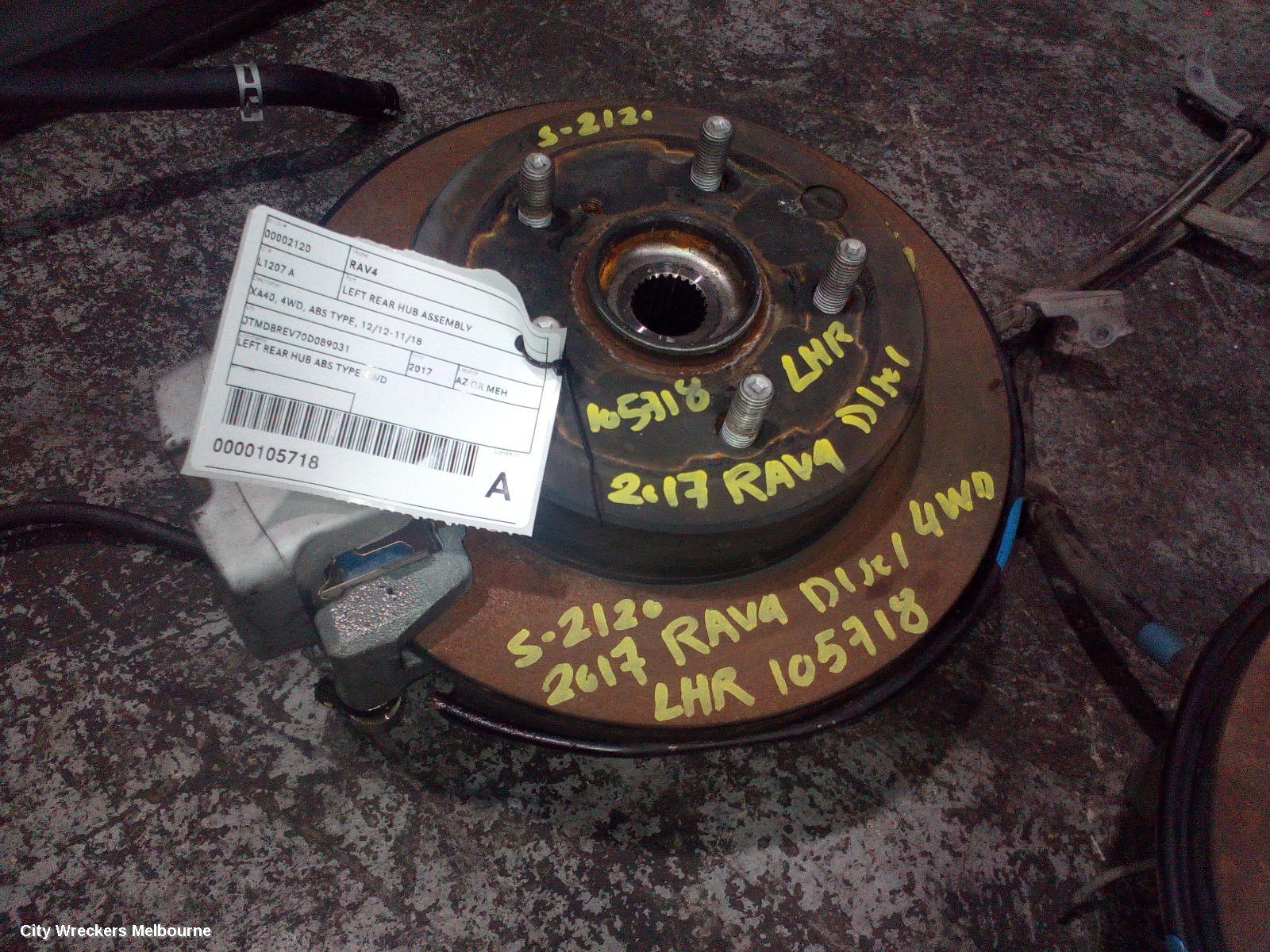 TOYOTA RAV4 LEFT REAR HUB ASSEMBLY, XA40, 4WD, ABS TYPE, 12/2012 - 11/2018 - Image 2