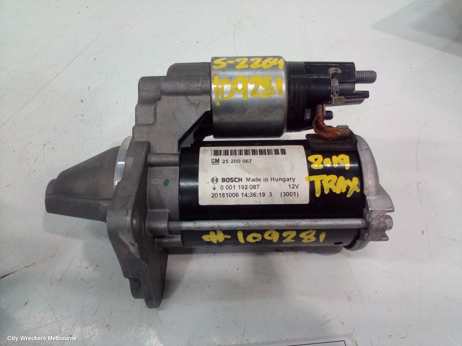 HOLDEN TRAX STARTER, PETROL, 1.4, AUTO T/M, TJ SERIES, 08/2014 - 12/2020 - Image 1