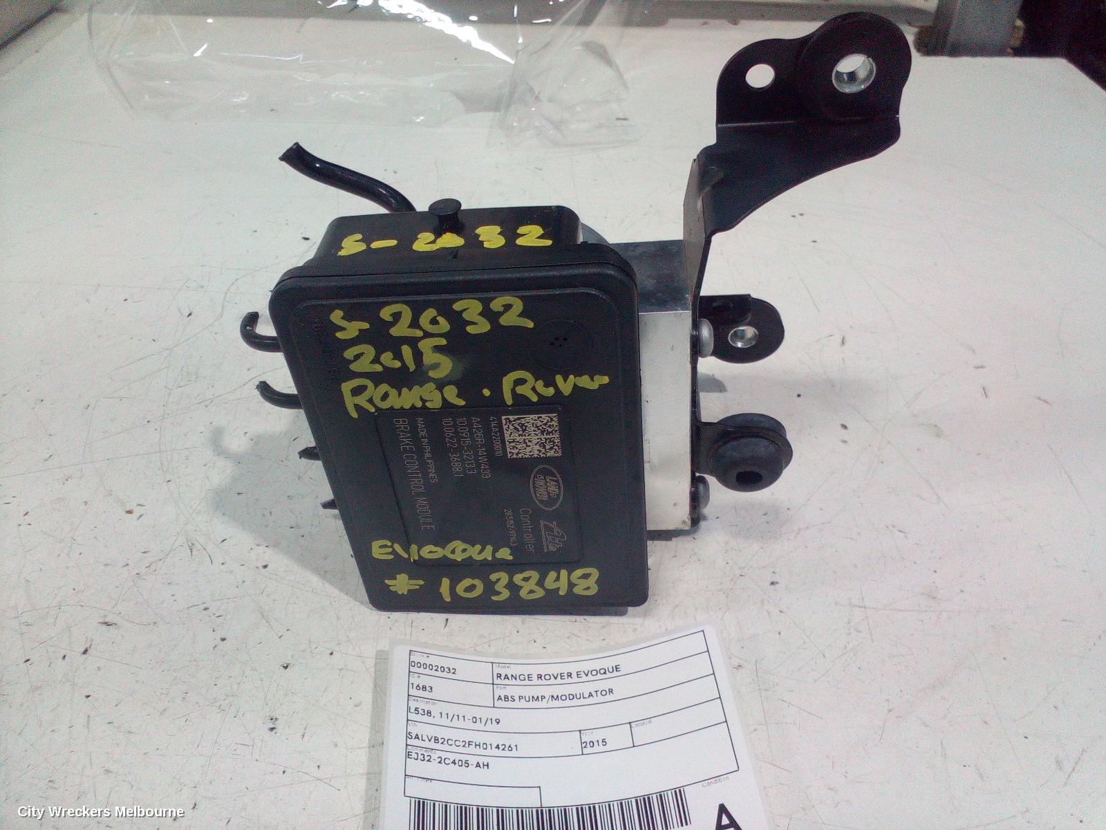 LAND ROVER RANGEROVER EVOQUE ABS PUMP/MODULATOR, L538, 11/2011 - 01/2019 - Image 1