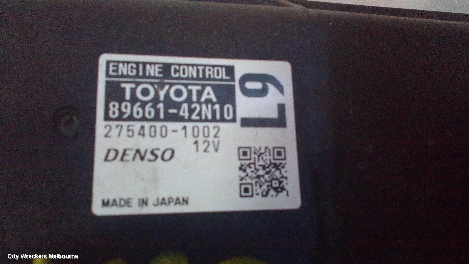 TOYOTA COROLLA ECU, ENGINE ECU, AUTO T/M TYPE, ECU ONLY, ZRE182R, 10/2012 - 06/2018 - Image 1