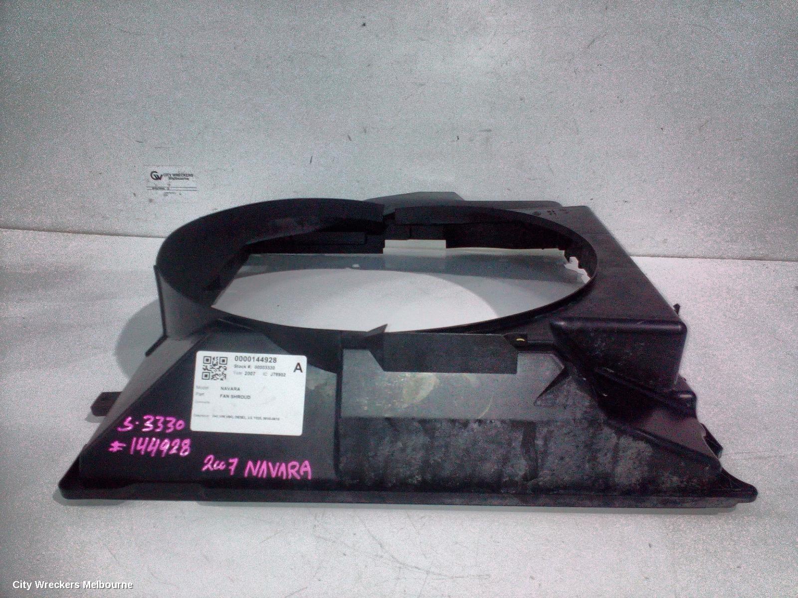 NISSAN NAVARA FAN SHROUD, D40 (VIN VSK), DIESEL, 2.5, YD25, 09/2005 - 08/2015 - Image 1