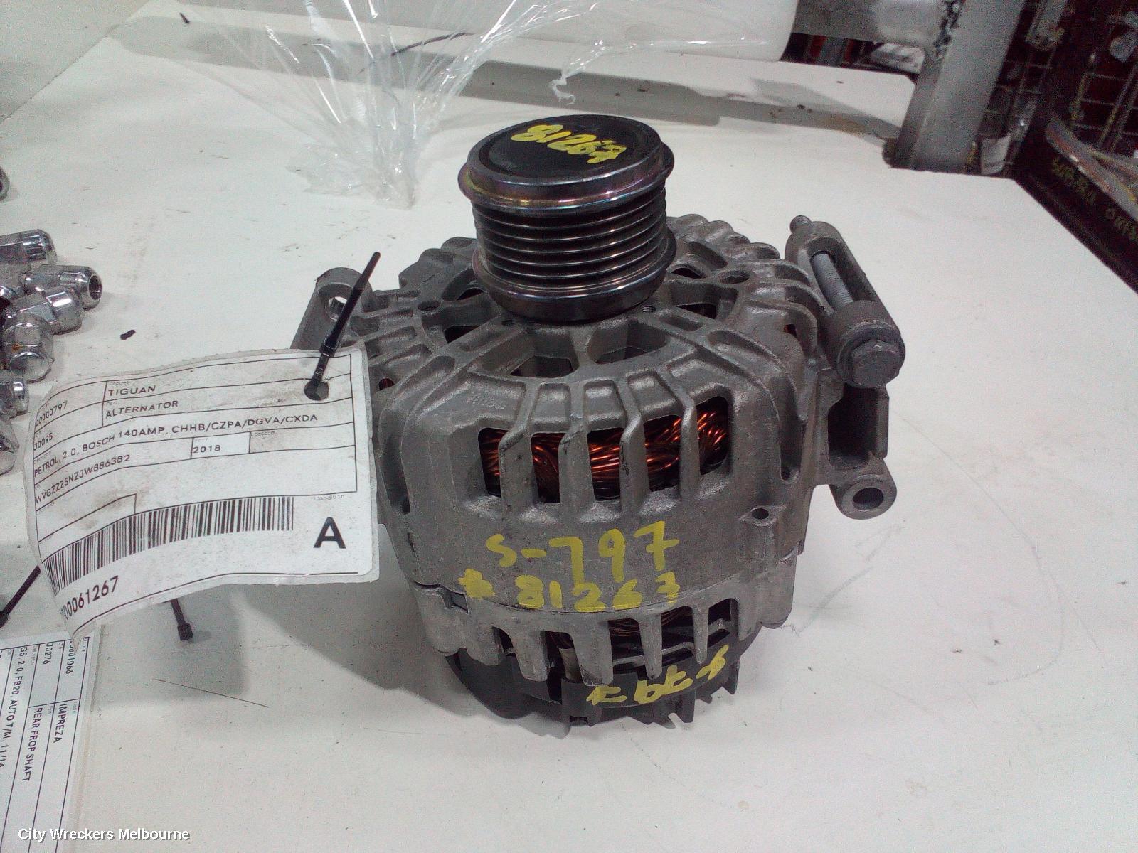 VOLKSWAGEN TIGUAN ALTERNATOR, PETROL, 2.0, BOSCH 140AMP, CHHB/CZPA/DGVA/CXDA CODE, 5NA, 06/2016 ONWARDS - Image 3