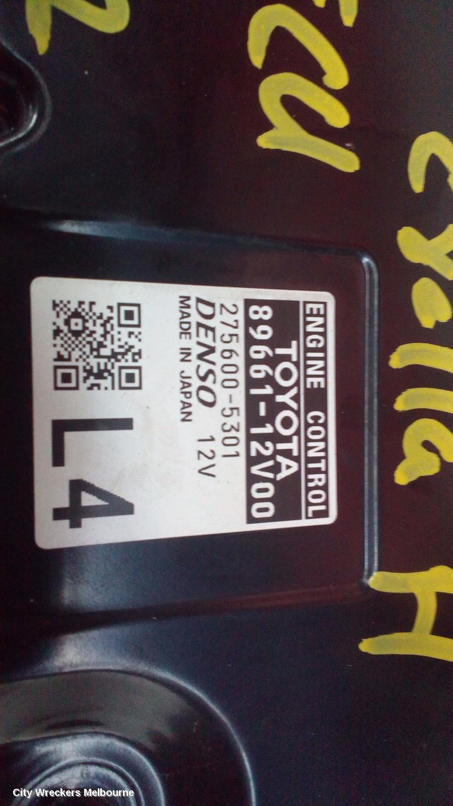 TOYOTA COROLLA ECU, ENGINE ECU, AUTO T/M TYPE, ECU ONLY, ZRE182R, 10/2012 - 06/2018 - Image 1