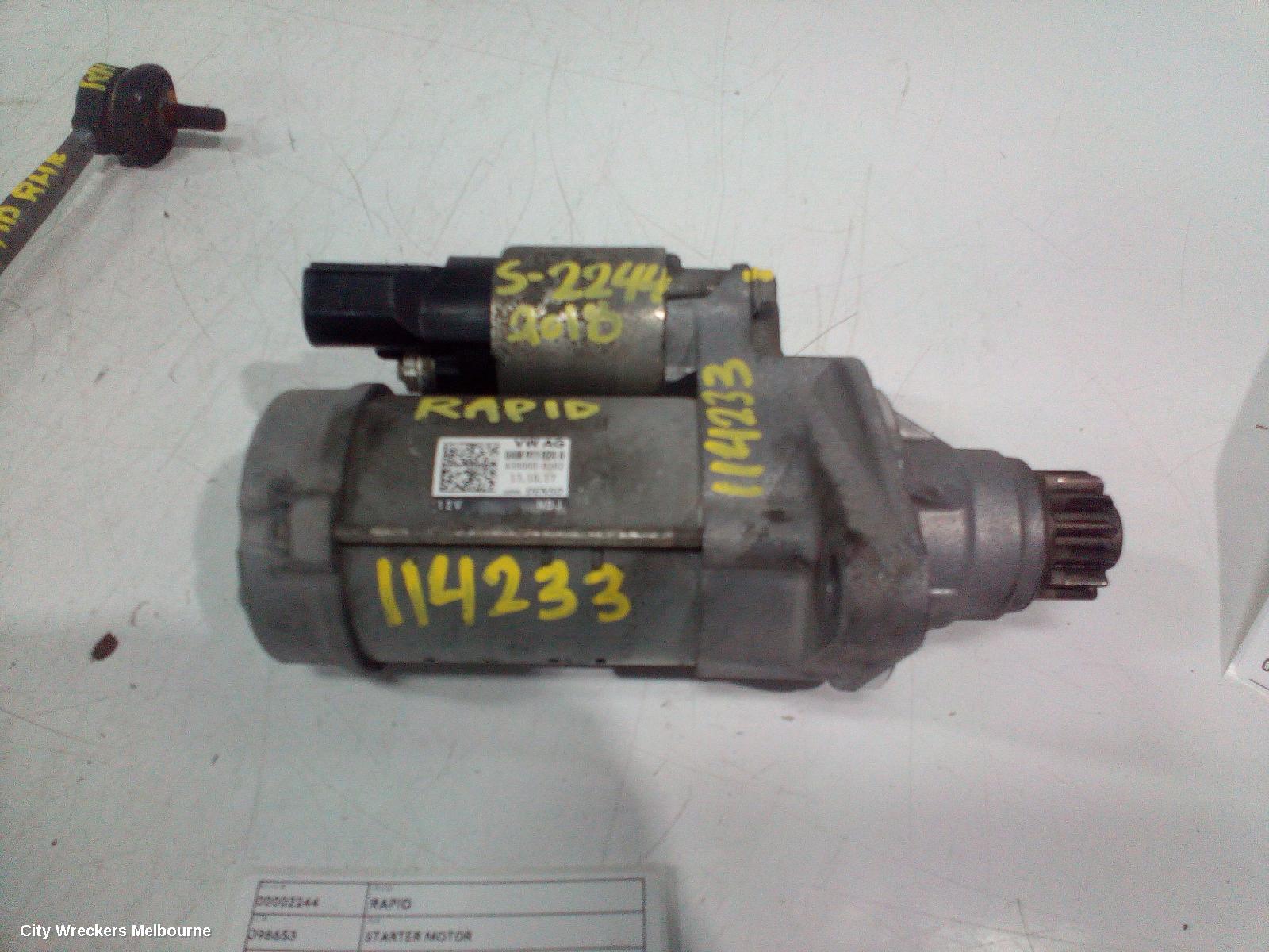 SKODA RAPID STARTER, PETROL, 1.4, TURBO, NH, 05/2014 - 12/2020 - Image 1
