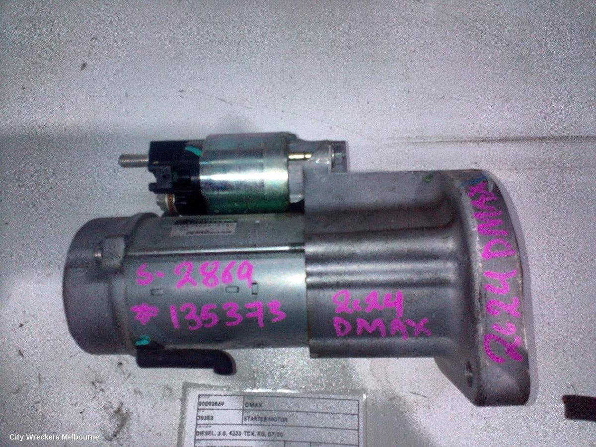 ISUZU DMAX STARTER, DIESEL, 3.0, 4JJ3-TCX, RG, 07/2020 ONWARDS - Image 2