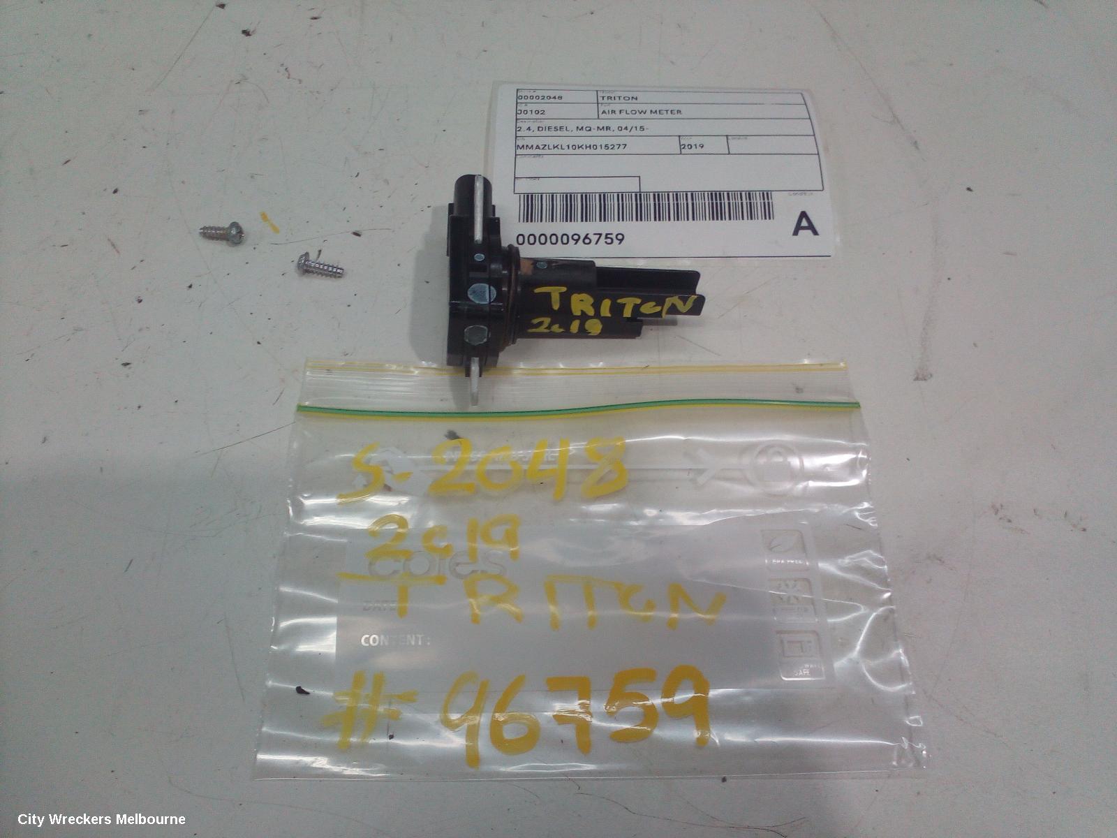 MITSUBISHI TRITON AIR FLOW METER, 2.4, DIESEL, MQ-MR, 04/2015 ONWARDS - Image 1