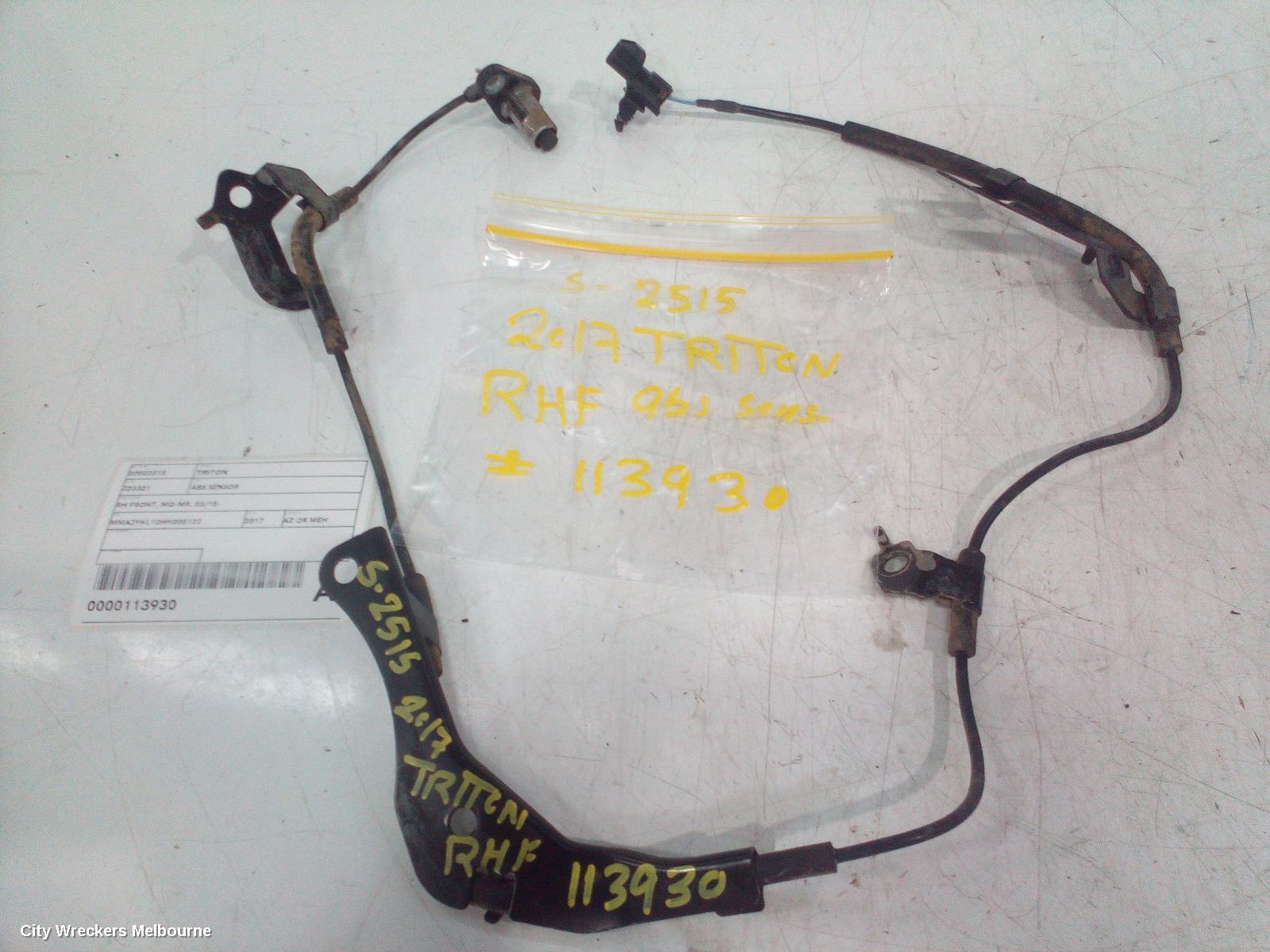 MITSUBISHI TRITON ABS SENSOR, RH FRONT, MQ-MR, 03/2015 ONWARDS - Image 2
