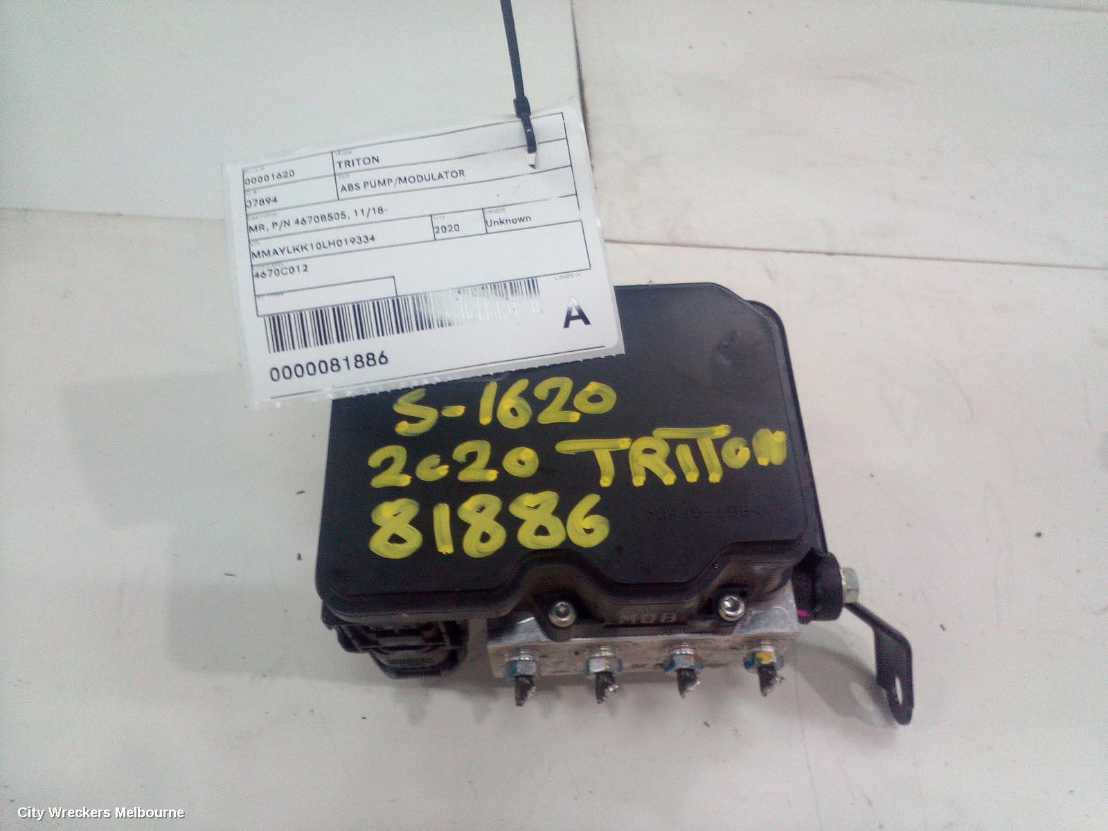 MITSUBISHI TRITON ABS PUMP/MODULATOR, MR, P/N 4670B505, 11/2018 ONWARDS - Image 1