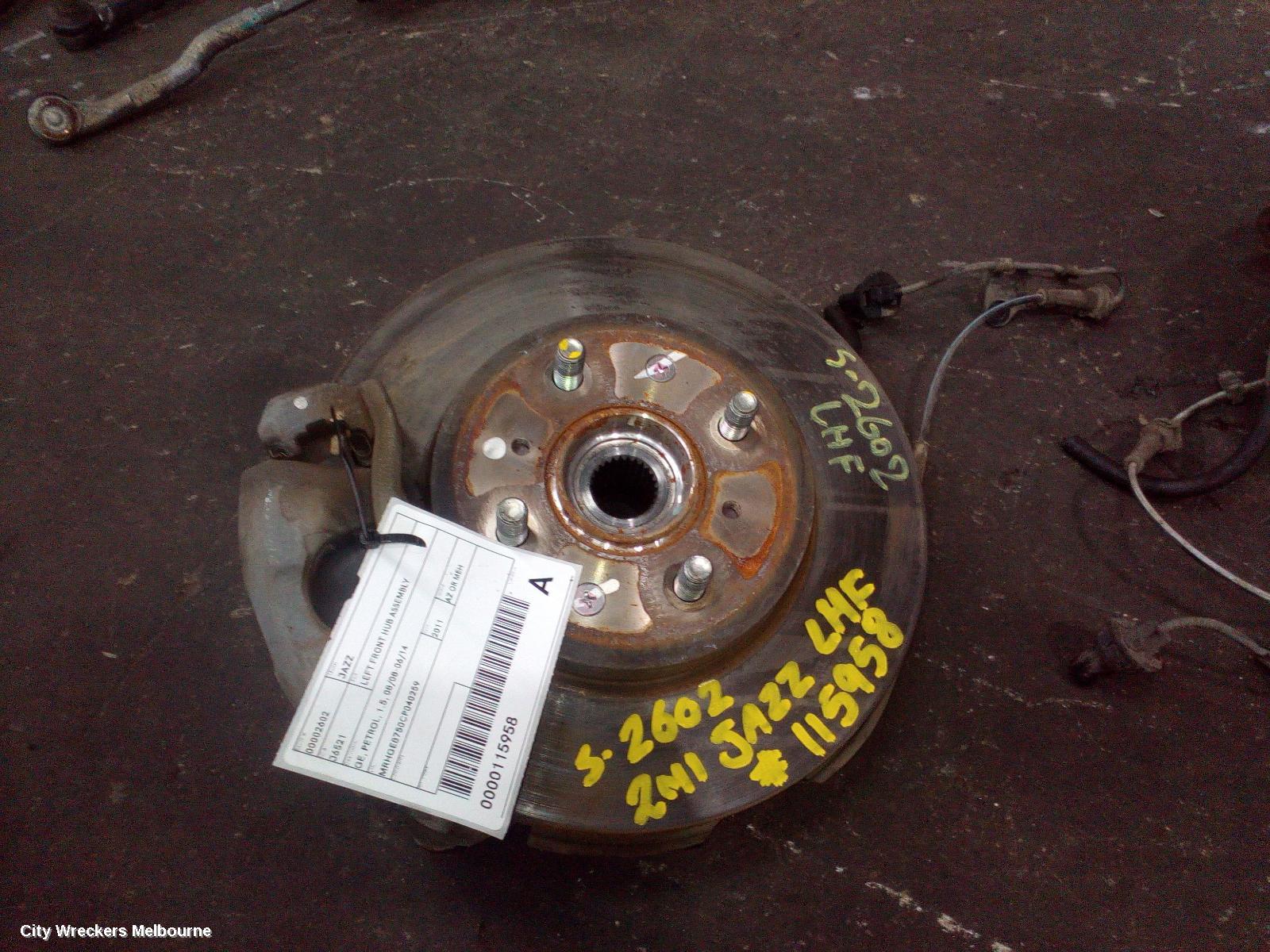 HONDA JAZZ LEFT FRONT HUB ASSEMBLY, GE, PETROL, 1.5, 08/2008 - 06/2014 - Image 3
