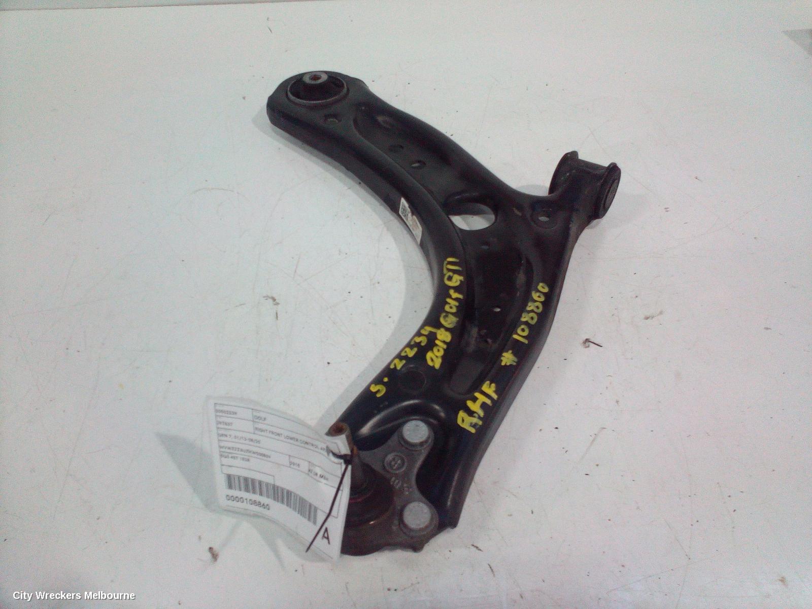 VOLKSWAGEN GOLF RIGHT FRONT LOWER CONTROL ARM, GEN 7, 12/2012 - 08/2020 - Image 2