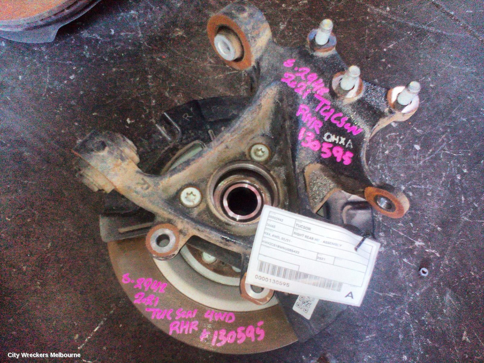 HYUNDAI TUCSON RIGHT REAR HUB ASSEMBLY, NX4, AWD, 02/2021 ONWARDS - Image 2