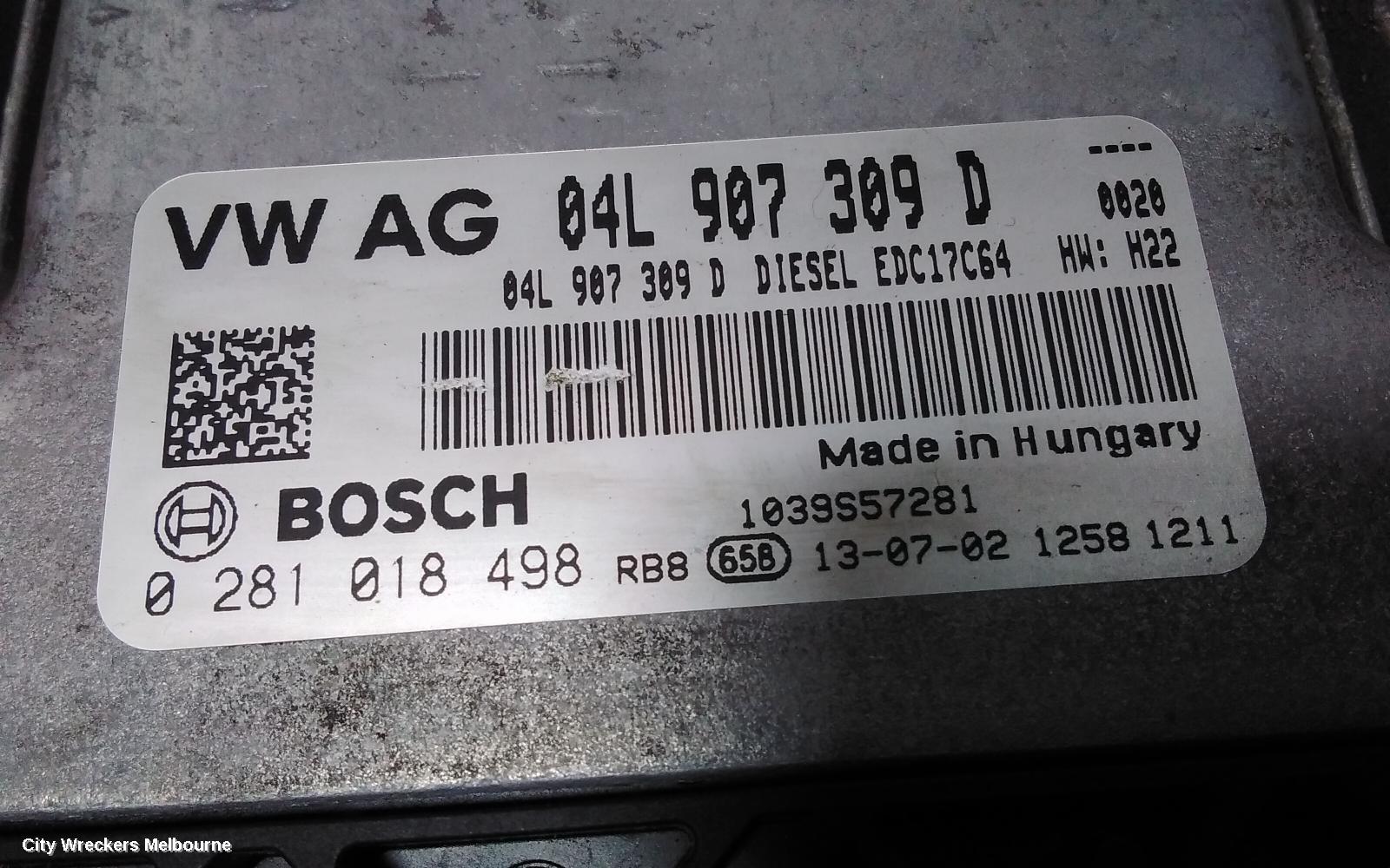 SKODA OCTAVIA ECU, ENGINE ECU, 2.0, DIESEL, CKFC CODE, ECU ONLY, NE, 11/2013 ONWARDS - Image 3