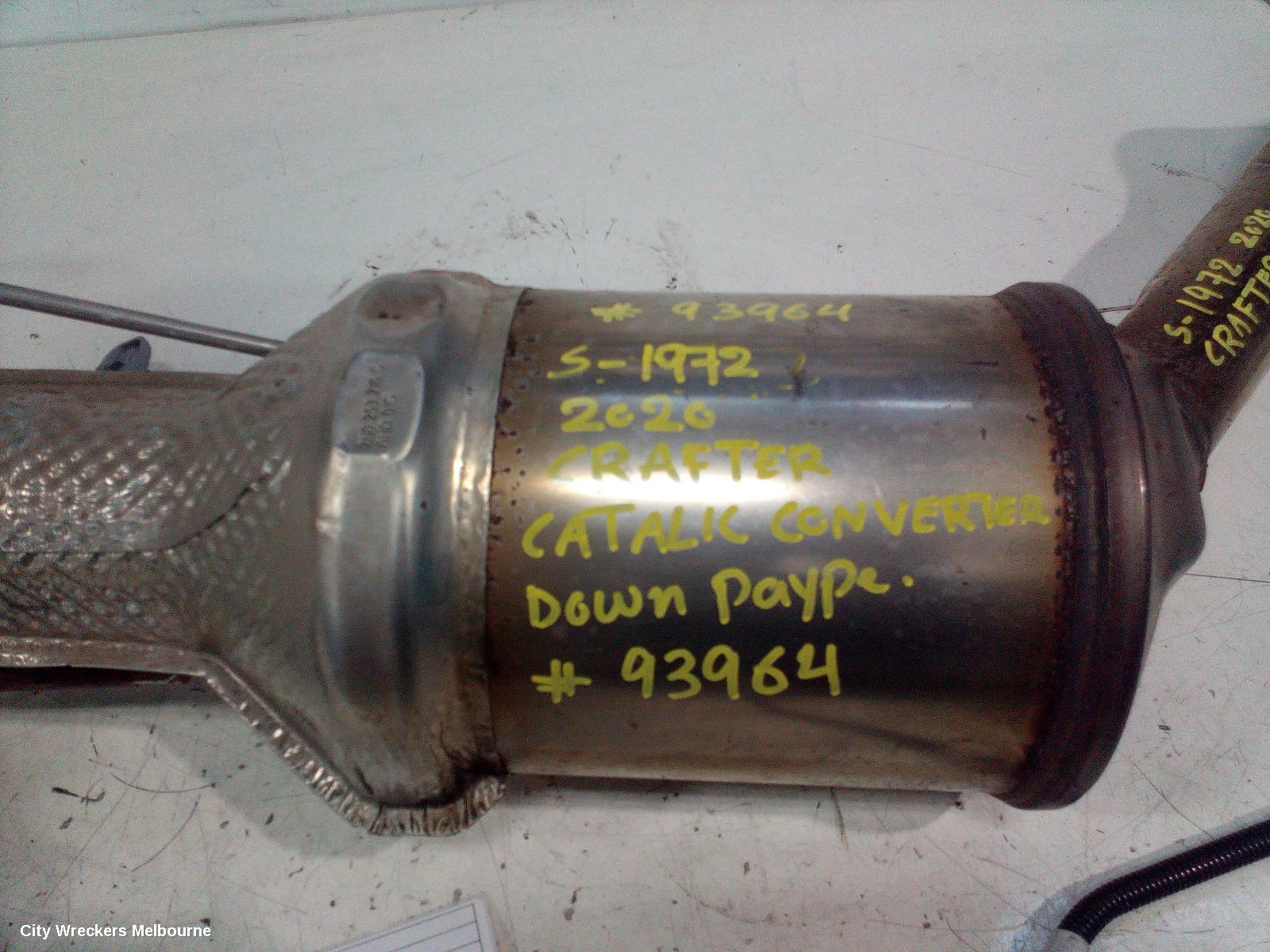 VOLKSWAGEN CRAFTER CATALYTIC CONVERTER, DOWNPIPE-CAT TYPE, 2.0, DIESEL, DAVA CODE, SY1, 08/2017 ONWARDS - Image 3