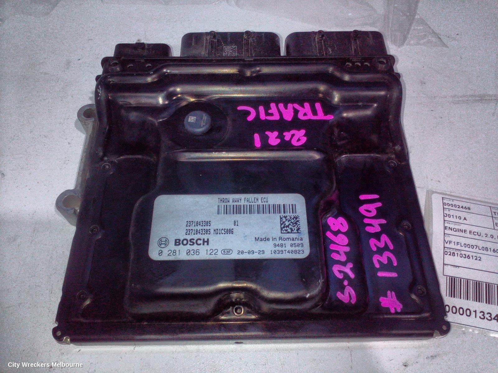 RENAULT TRAFIC ECU, ENGINE ECU, 2.0, DIESEL, TURBO, ECU ONLY, X82, 09/2019 ONWARDS - Image 2