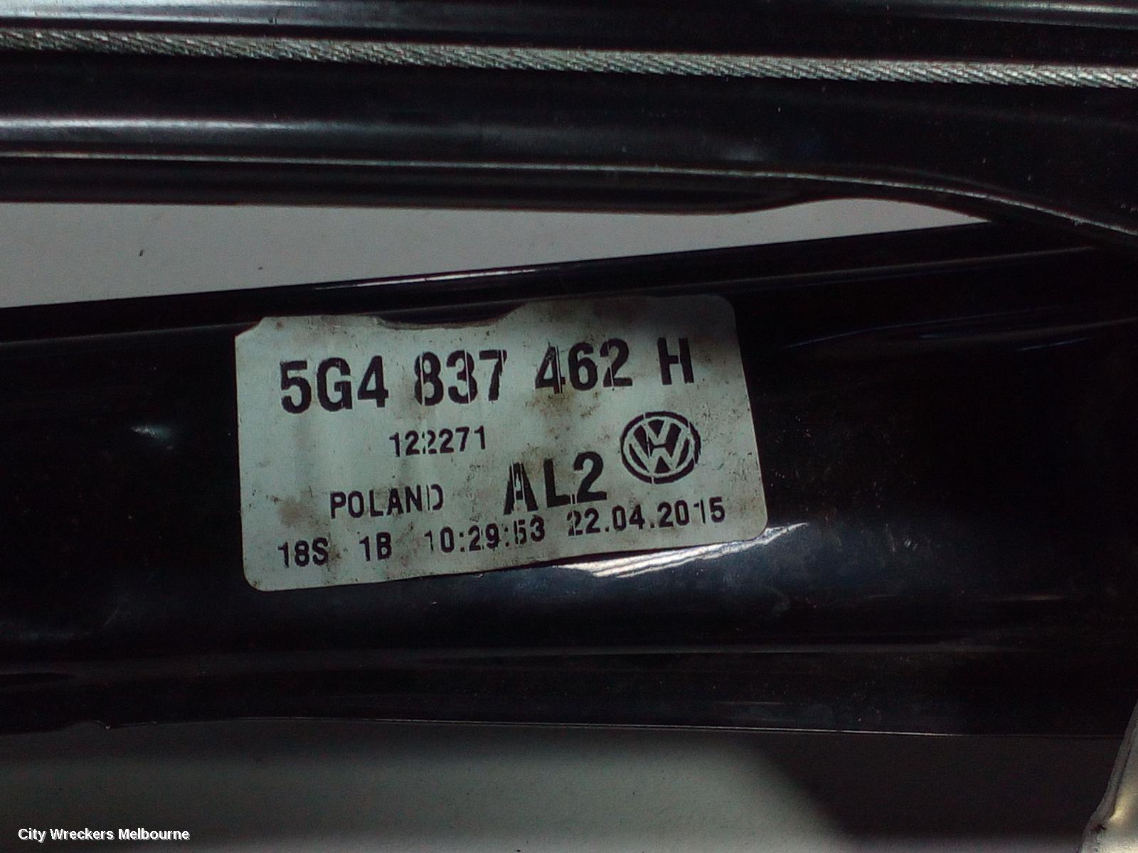 VOLKSWAGEN GOLF RIGHT FRONT WINDOW REG/MOTOR, GEN 7, 5DR HATCH/WAGON, 03/2013 - 08/2020 - Image 3