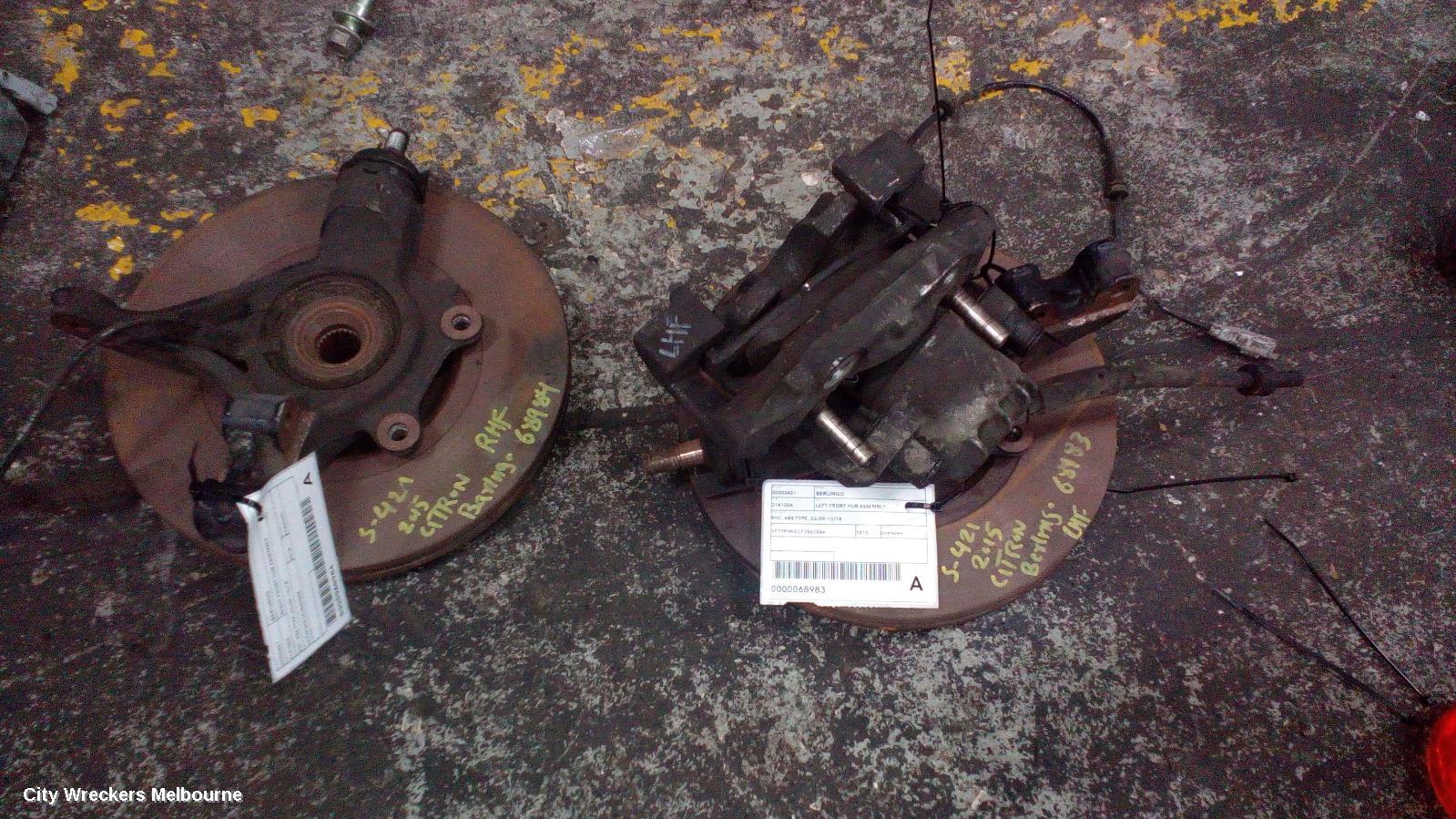 CITROEN BERLINGO RIGHT FRONT HUB ASSEMBLY, B9C, ABS TYPE, 03/2009 - 12/2018 - Image 2