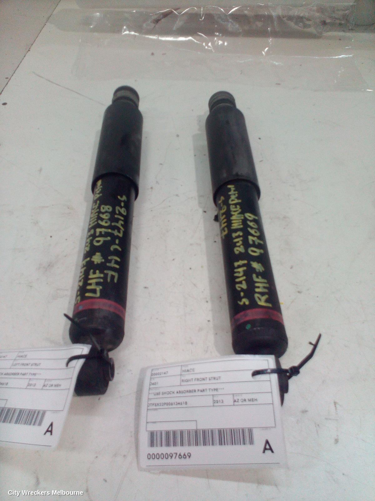 TOYOTA HIACE RIGHT FRONT STRUT, ***USE SHOCK ABSORBER PART TYPE*** - Image 2