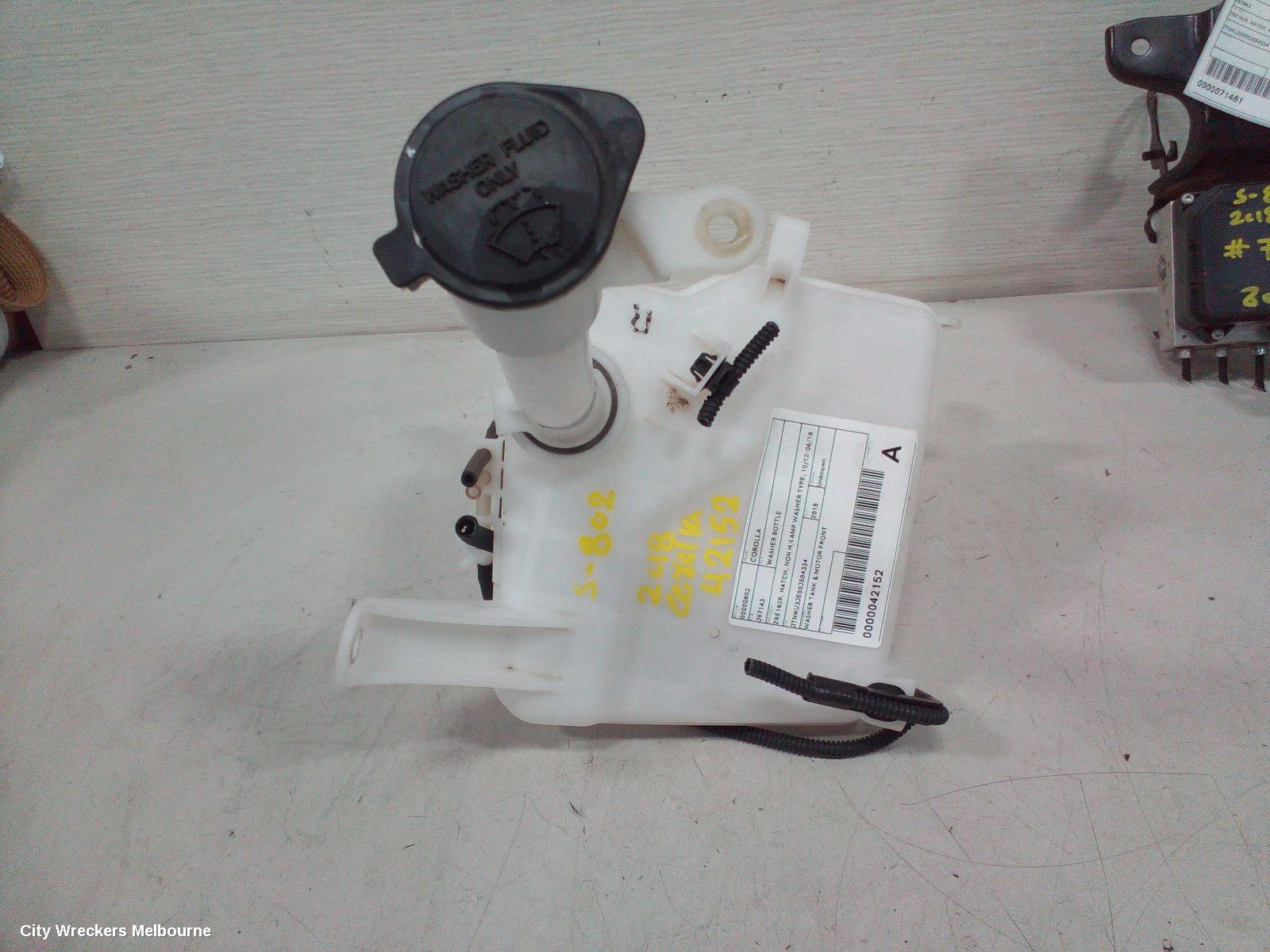 TOYOTA COROLLA WASHER BOTTLE, ZRE182R, HATCH, NON H/LAMP WASHER TYPE, 10/2012 - 06/2018 - Image 1