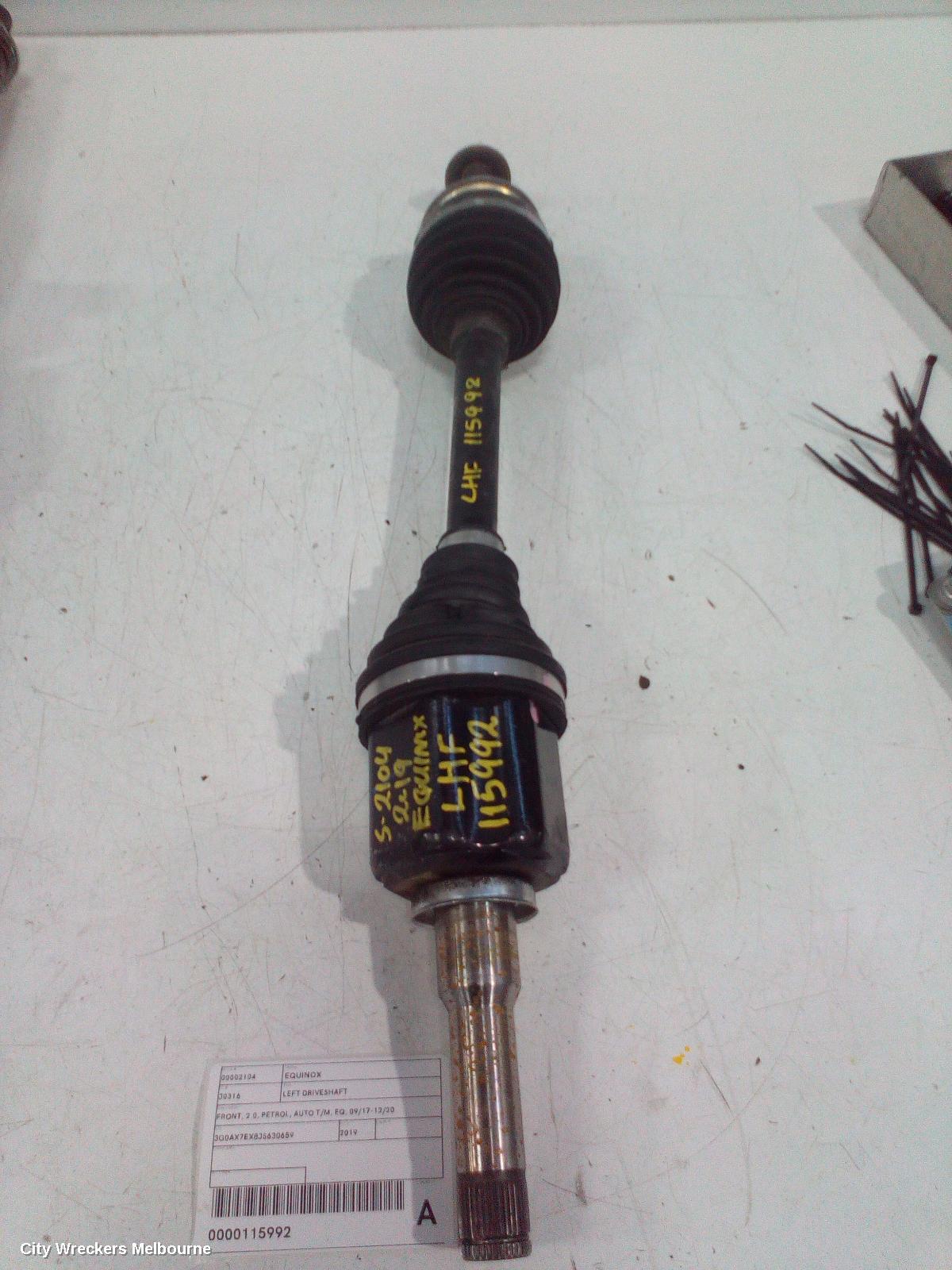HOLDEN EQUINOX LEFT DRIVESHAFT, FRONT, 2.0, PETROL, AUTO T/M, EQ, 09/2017 - 12/2020 - Image 1
