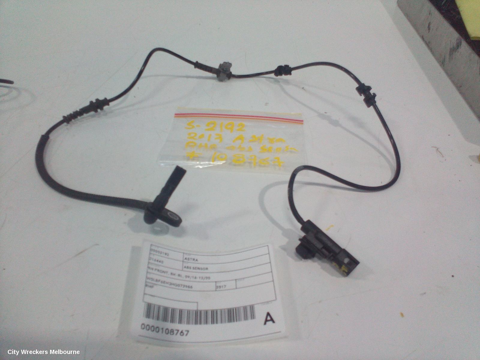 HOLDEN ASTRA ABS SENSOR, RH FRONT, BK-BL, 09/2016 - 12/2020 - Image 2