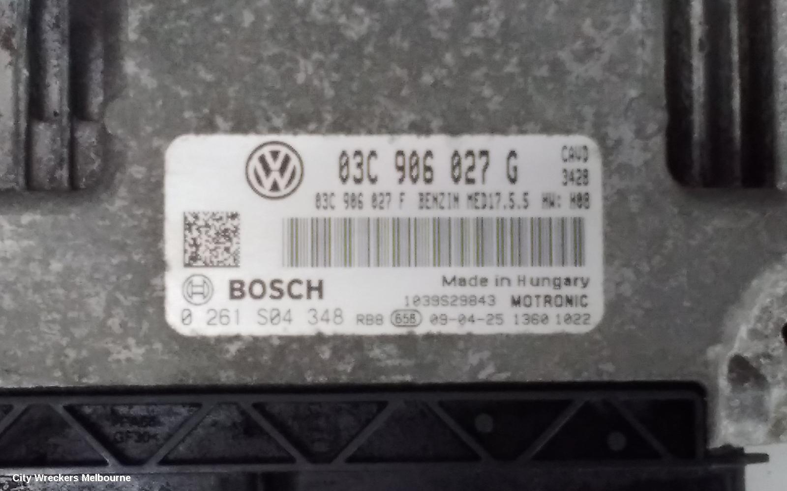 VOLKSWAGEN GOLF ECU, ENGINE ECU, 1.4, PETROL, CAVD CODE, ECU ONLY, GEN 6, 12/2008 - 01/2016 - Image 1