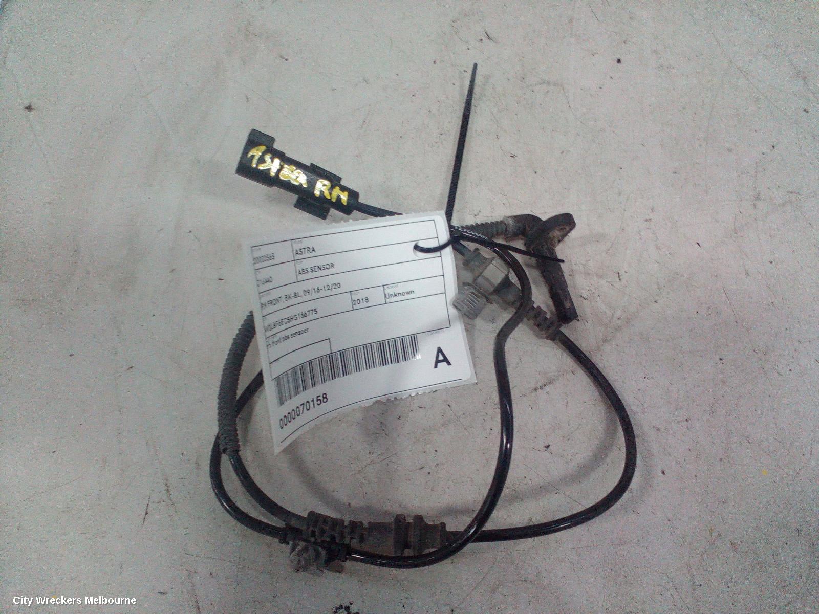 HOLDEN ASTRA ABS SENSOR, RH FRONT, BK-BL, 09/2016 - 12/2020 - Image 1
