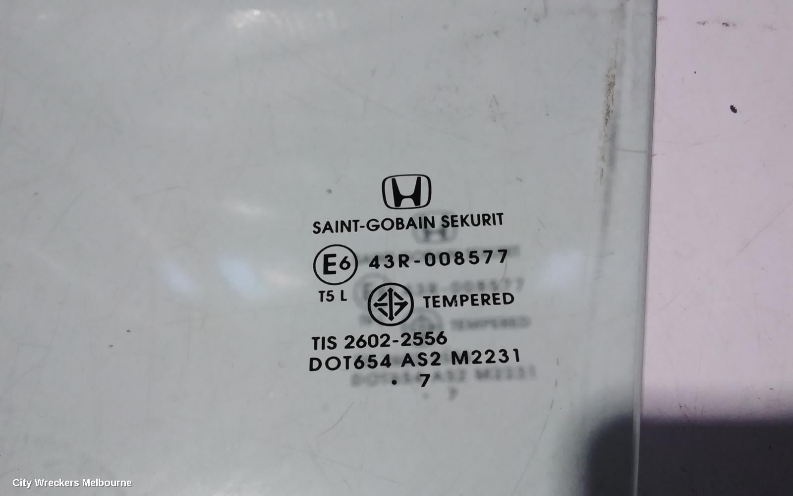 HONDA JAZZ LEFT REAR DOOR WINDOW, GK/GF, 07/2014 - 12/2020 - Image 2