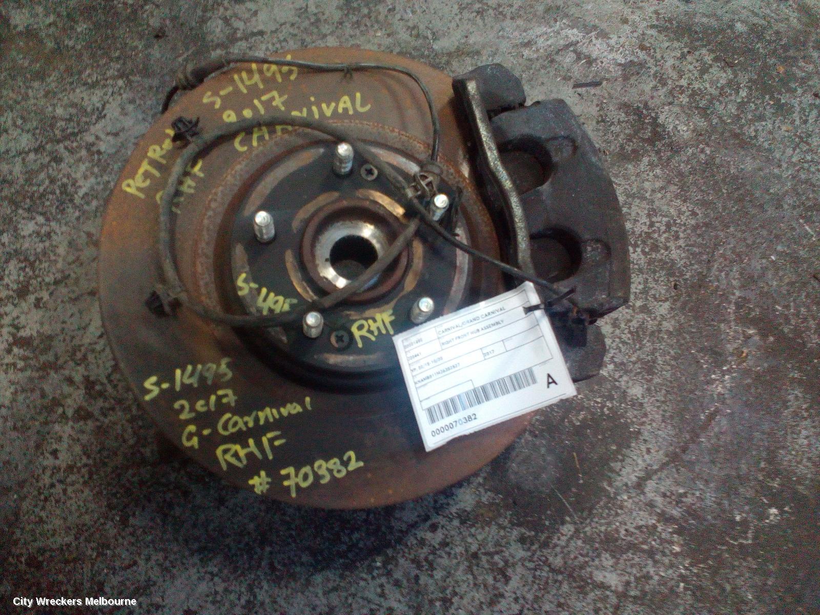 KIA CARNIVAL/GRAND CARNIVAL RIGHT FRONT HUB ASSEMBLY, YP, 02/2015 - 10/2020 - Image 3