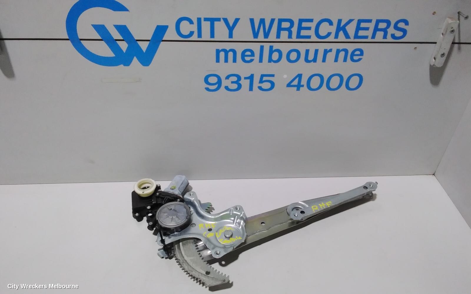 TOYOTA COROLLA RIGHT FRONT WINDOW REG/MOTOR, ZRE172R, SEDAN, 12/2013 - 06/2019 - Image 1