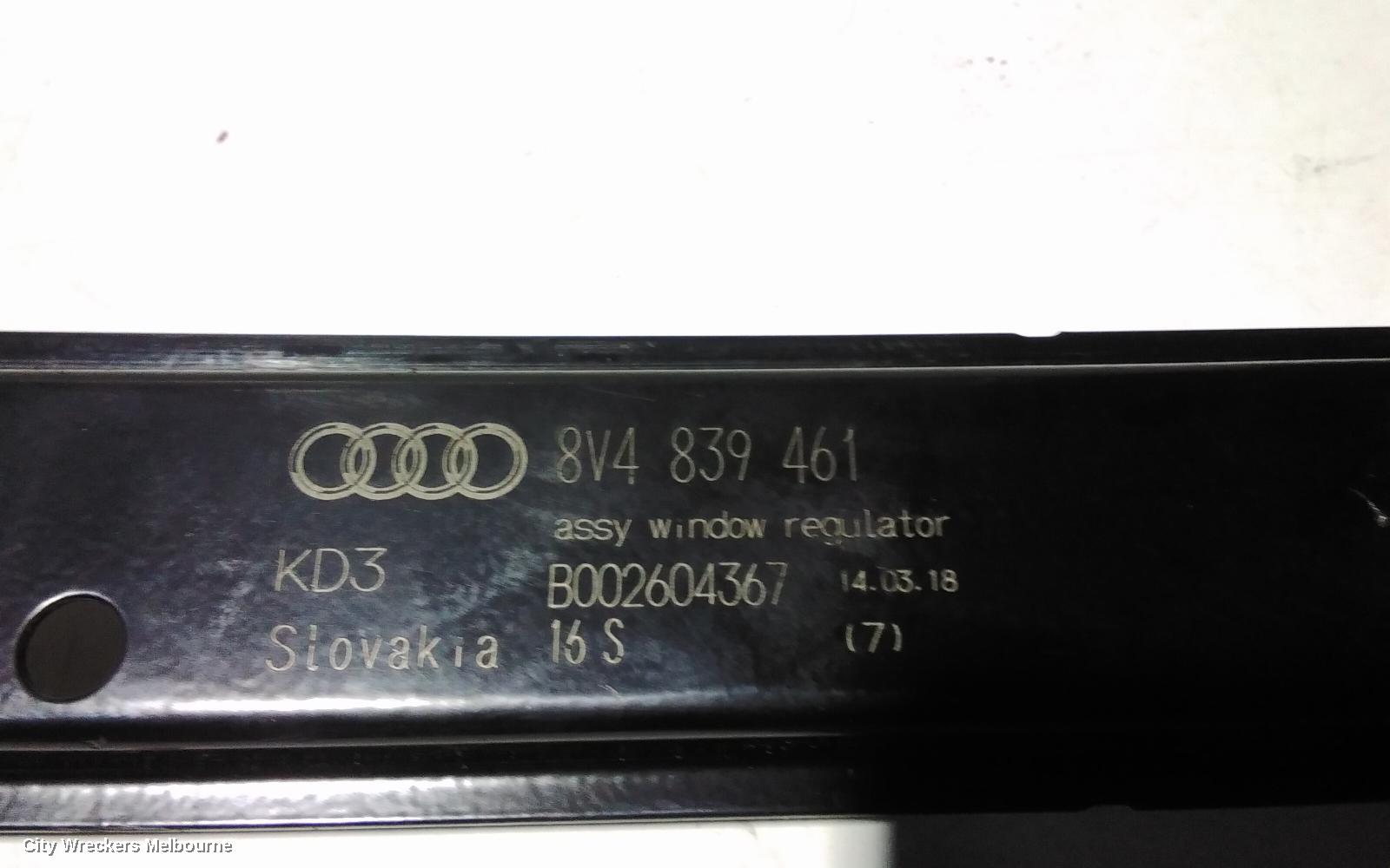 AUDI A3 LEFT REAR WND REG/MOTOR, 8V, 4DR SEDAN, 10/2013 - 10/2020 - Image 2