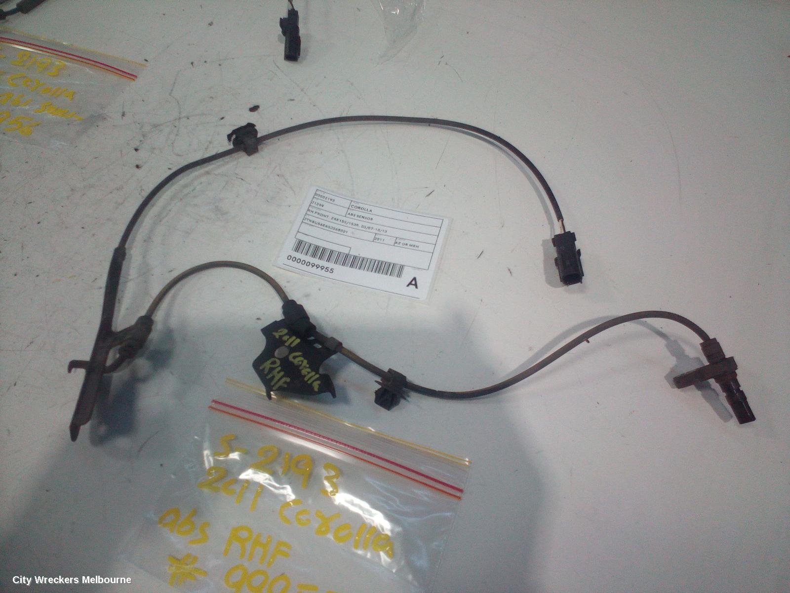 TOYOTA COROLLA ABS SENSOR, RH FRONT, ZRE152/20153R, 03/2007 - 10/2013 - Image 1