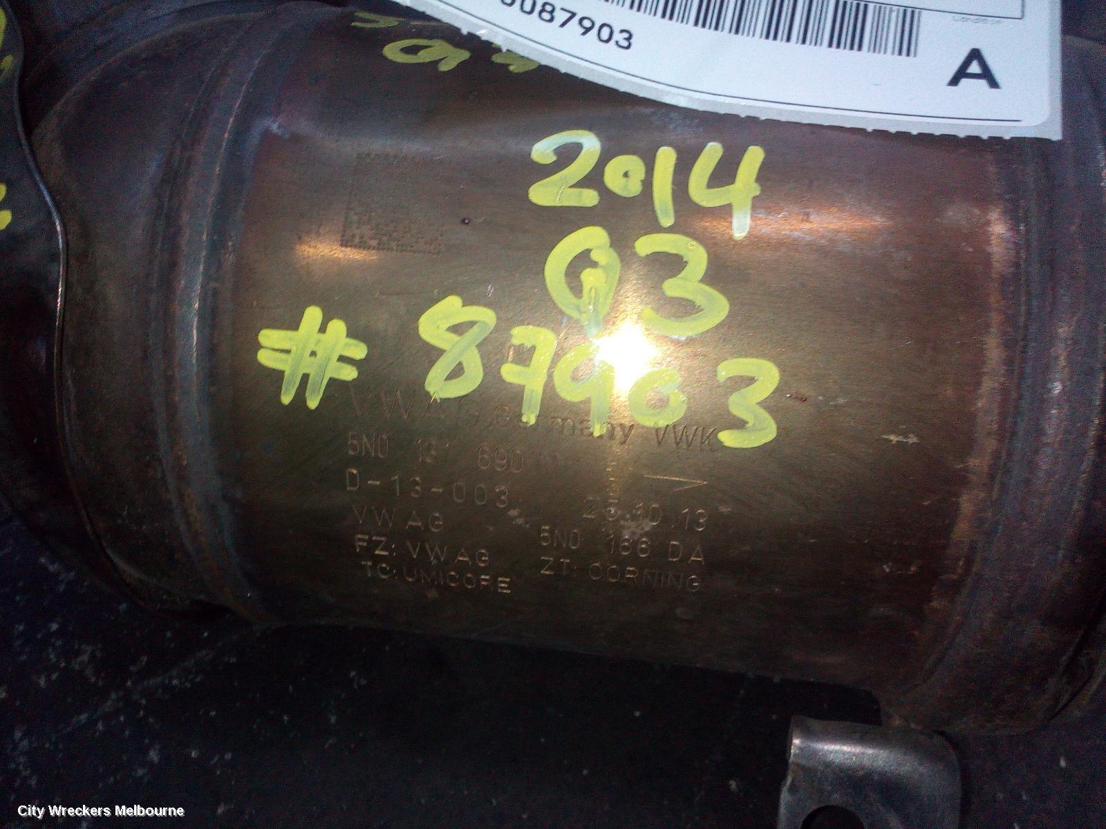 AUDI Q3 CATALYTIC CONVERTER, UNDER CAR-CAT TYPE, 1.4, PETROL, CHPB/CZEA CODE, 8U, 02/2014 - 12/2018 - Image 2