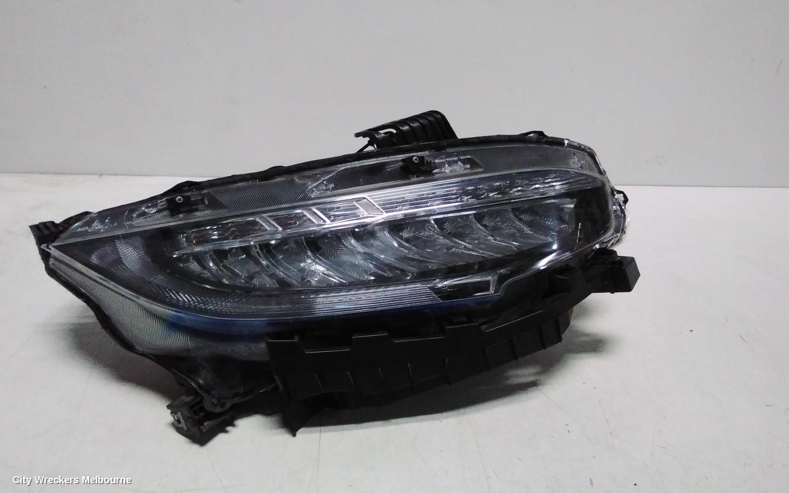 HONDA CIVIC RIGHT HEADLAMP, 10TH GEN, HATCH/SEDAN, LED TYPE, 05/2016 - 08/2021 - Image 1