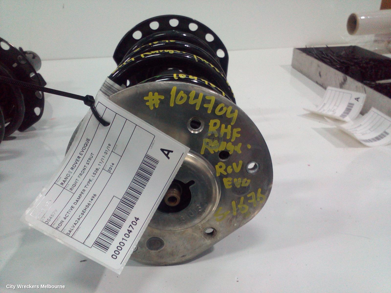 LAND ROVER RANGEROVER EVOQUE RIGHT FRONT STRUT, NON ACTIVE DAMPER TYPE, L538, 11/2011 - 01/2019 - Image 1