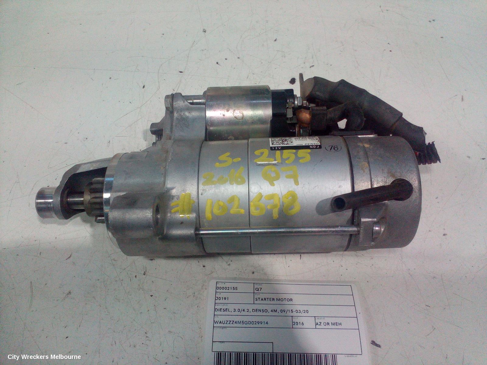 AUDI Q7 STARTER, DIESEL, 3.0/4.2, DENSO, 4M, 09/2015 - 03/2020 - Image 1