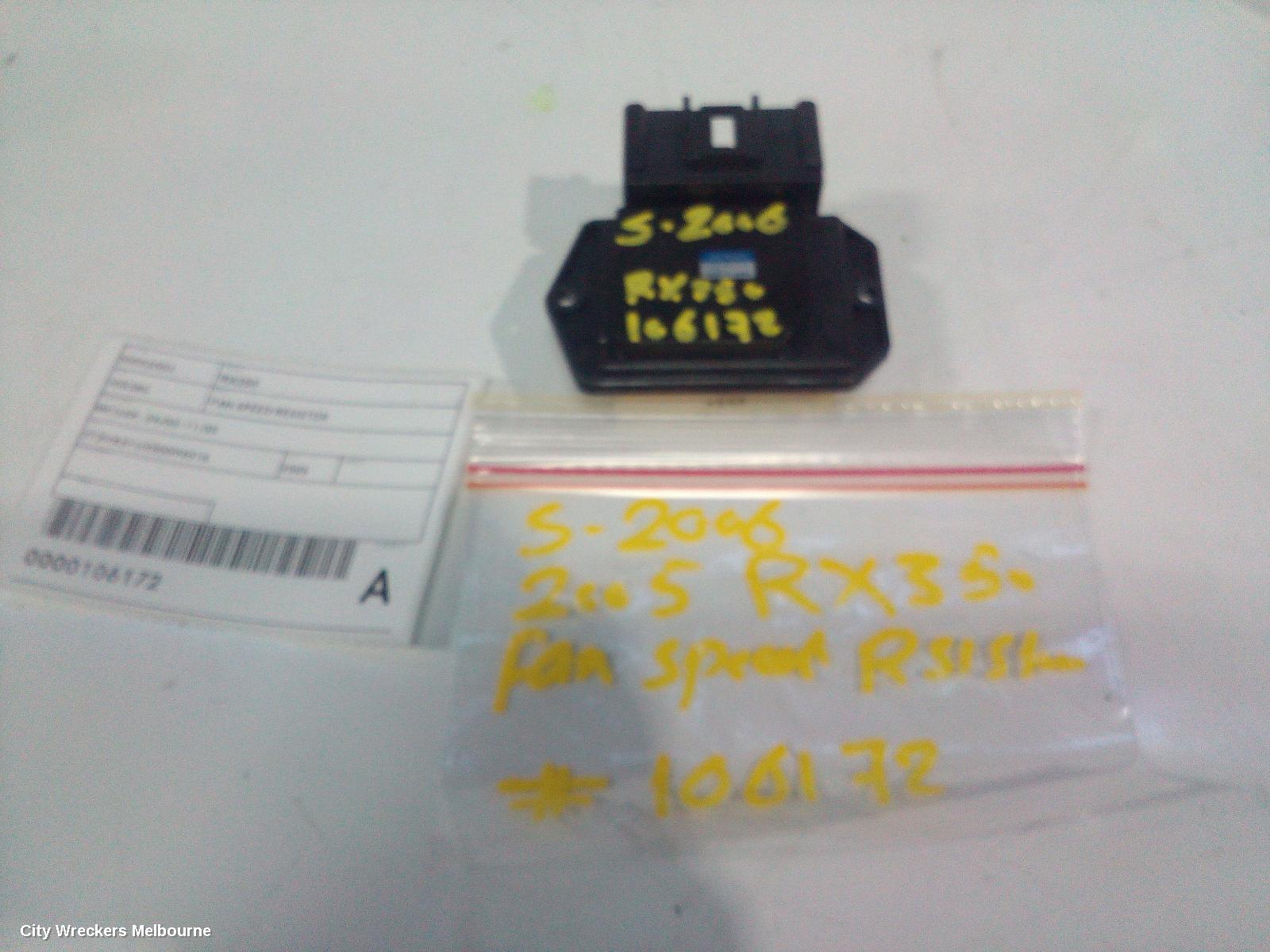 LEXUS RX SERIES FAN SPEED RESISTOR, MCU3#, 04/2003 - 11/2005 - Image 1