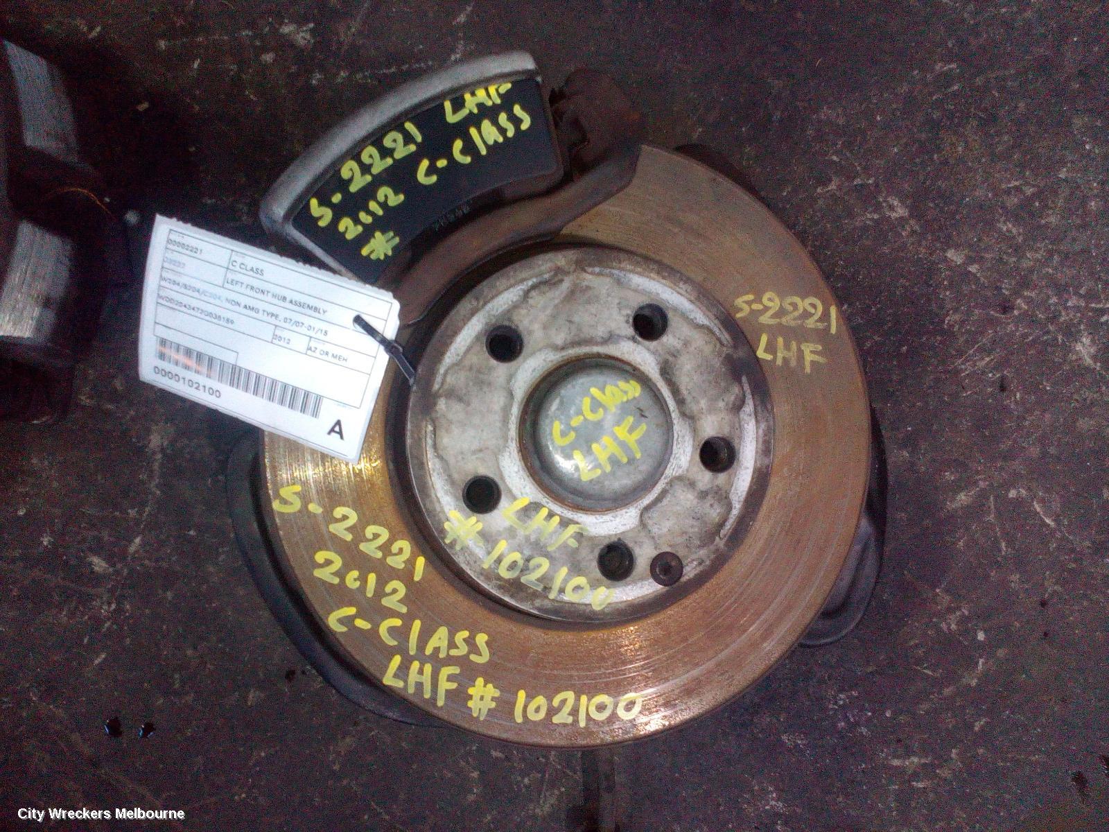 MERCEDES C CLASS LEFT FRONT HUB ASSEMBLY, W204/S204/C204, NON AMG TYPE, 07/2007 - 01/2015 - Image 2