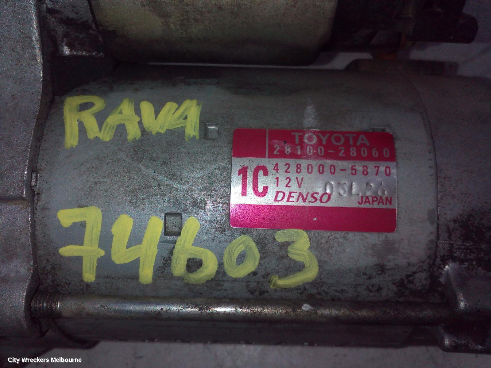 TOYOTA RAV4 STARTER, PETROL, 2.4, 2AZ-FE, ACA33, 08/2008 - 11/2012 - Image 1