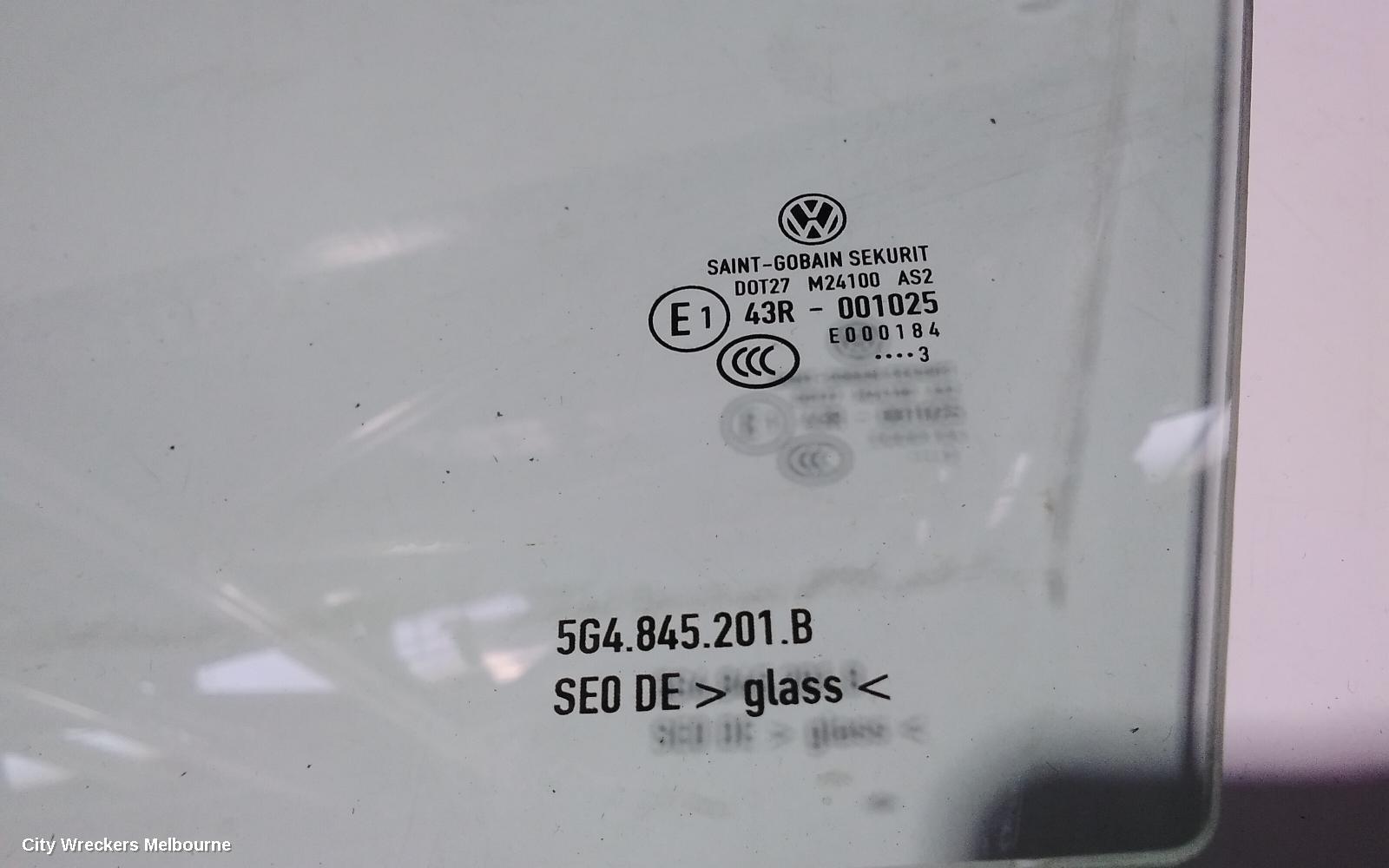 VOLKSWAGEN GOLF LEFT FRONT DOOR WINDOW, GEN 6, 5DR HATCH, 10/2008 - 03/2013 - Image 2