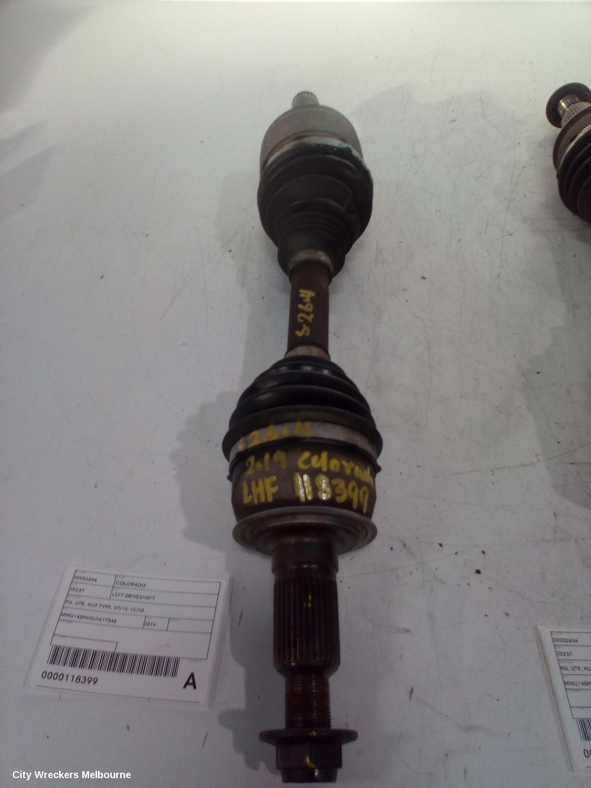 HOLDEN COLORADO LEFT DRIVESHAFT, RG, UTE, NUT TYPE, 07/2016 - 12/2020 - Image 1
