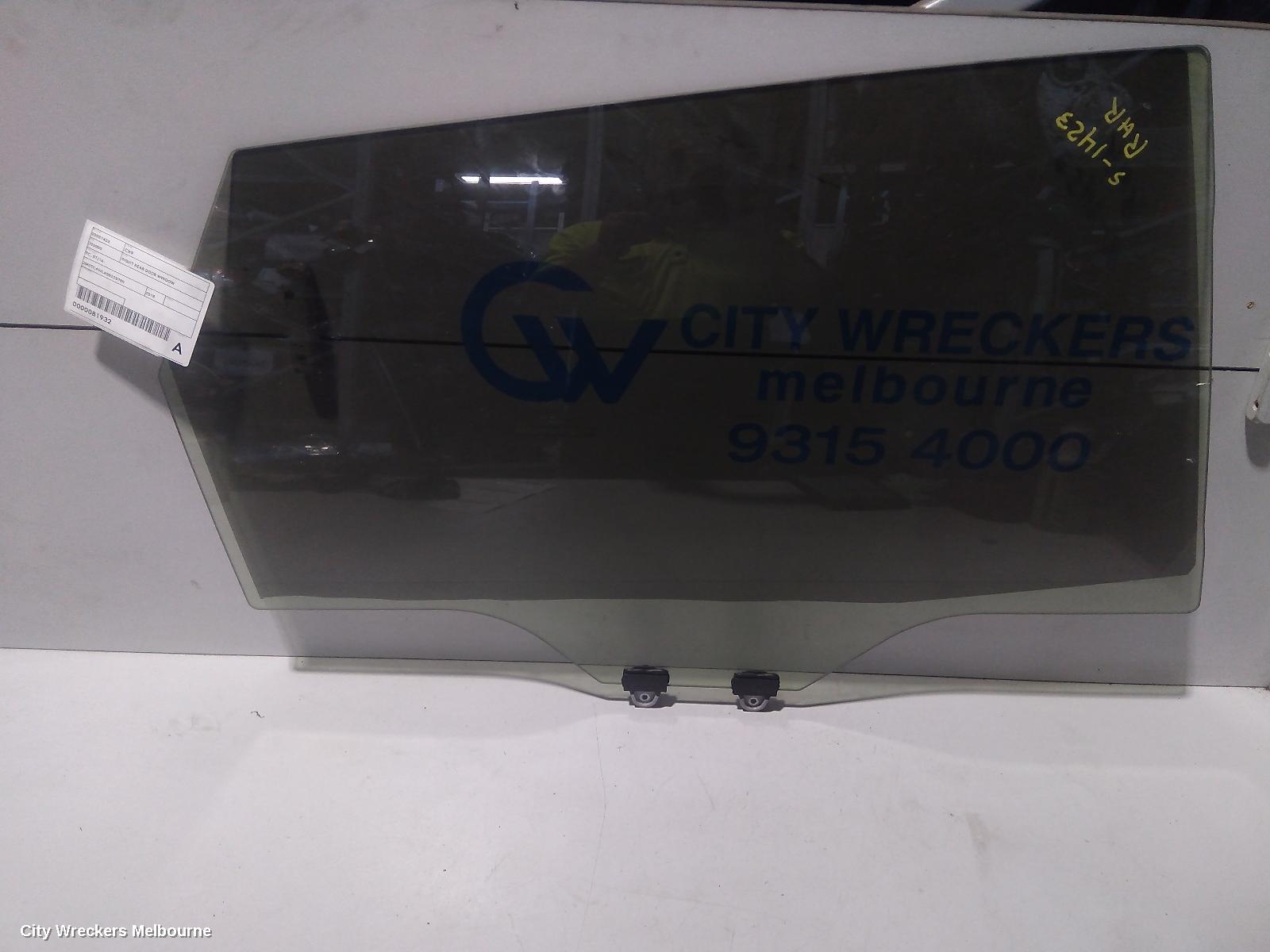 MAZDA CX9 RIGHT REAR DOOR WINDOW, TC, 07/2016 ONWARDS - Image 1