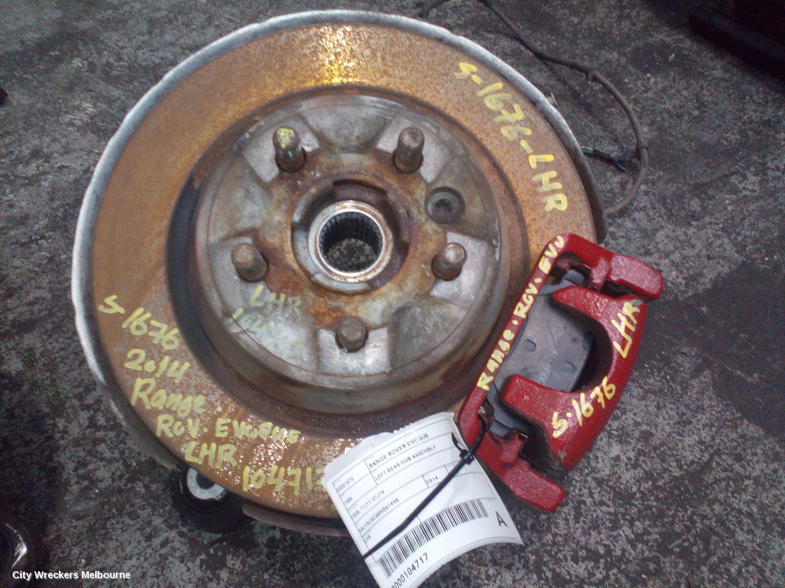 LAND ROVER RANGEROVER EVOQUE LEFT REAR HUB ASSEMBLY, L538, 11/2011 - 01/2019 - Image 1