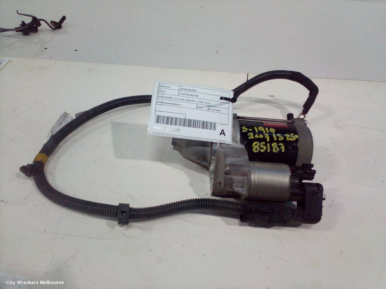 LEXUS IS250/IS250C STARTER, IS250/IS250C, 2.5, 4GR, GSE20R, 11/2005 - 12/2014 - Image 3