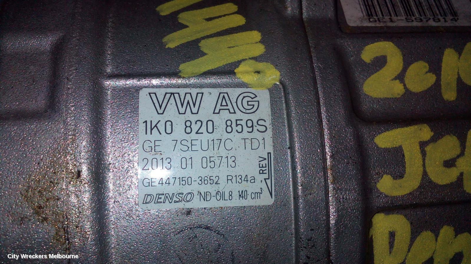 VOLKSWAGEN JETTA A/C COMPRESSOR, 1KM-1B, PETROL, DENSO BRAND (7SEU17C), 02/2006 - 12/2017 - Image 2