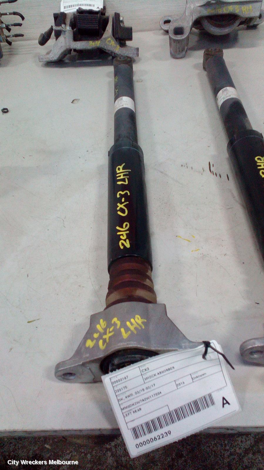 MAZDA CX3 SHOCK ABSORBER, DK, 4WD, 03/2015 - 02/2017 - Image 1