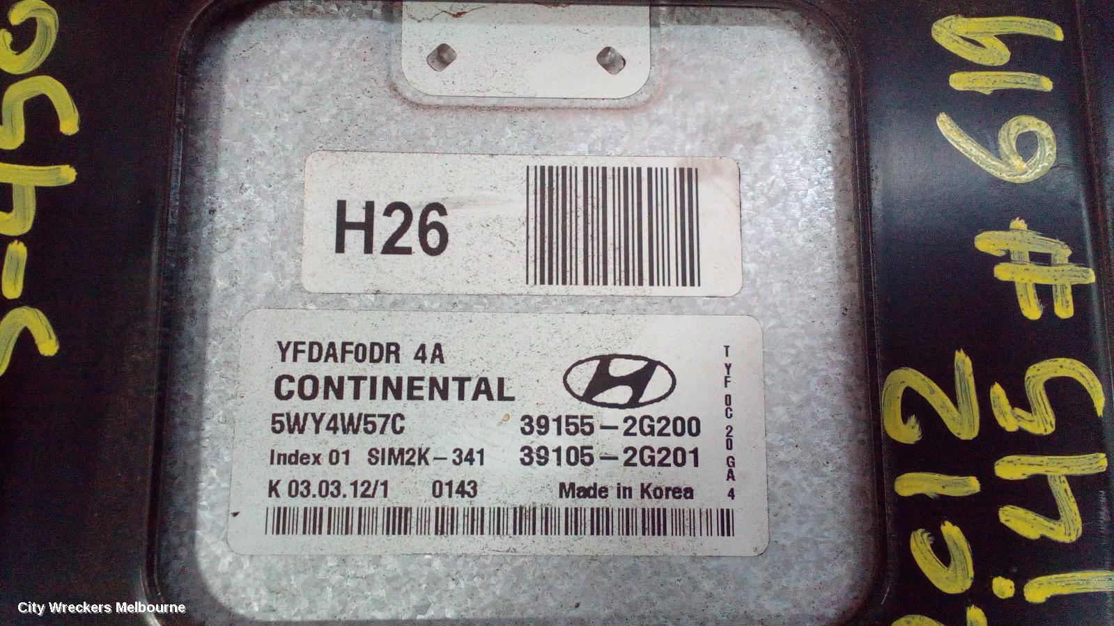 HYUNDAI I45 ECU, ENGINE ECU, 2.0, G4KD, AUTO T/M, ECU ONLY, YF, 02/2010 - 04/2014 - Image 1
